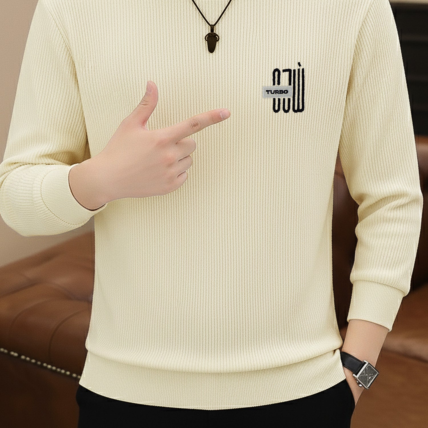 Turbo Undefeted Icon Round Neck Men's Sweatshirt