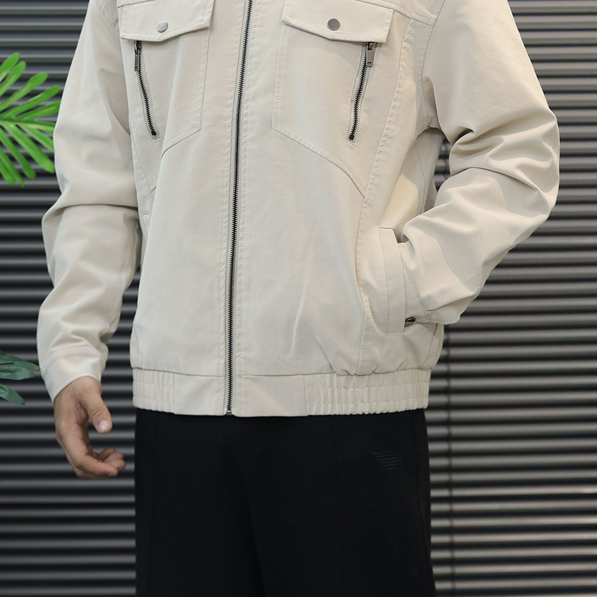 Turbo Light-Weight Bain Style Imported Suede Leather Jacket