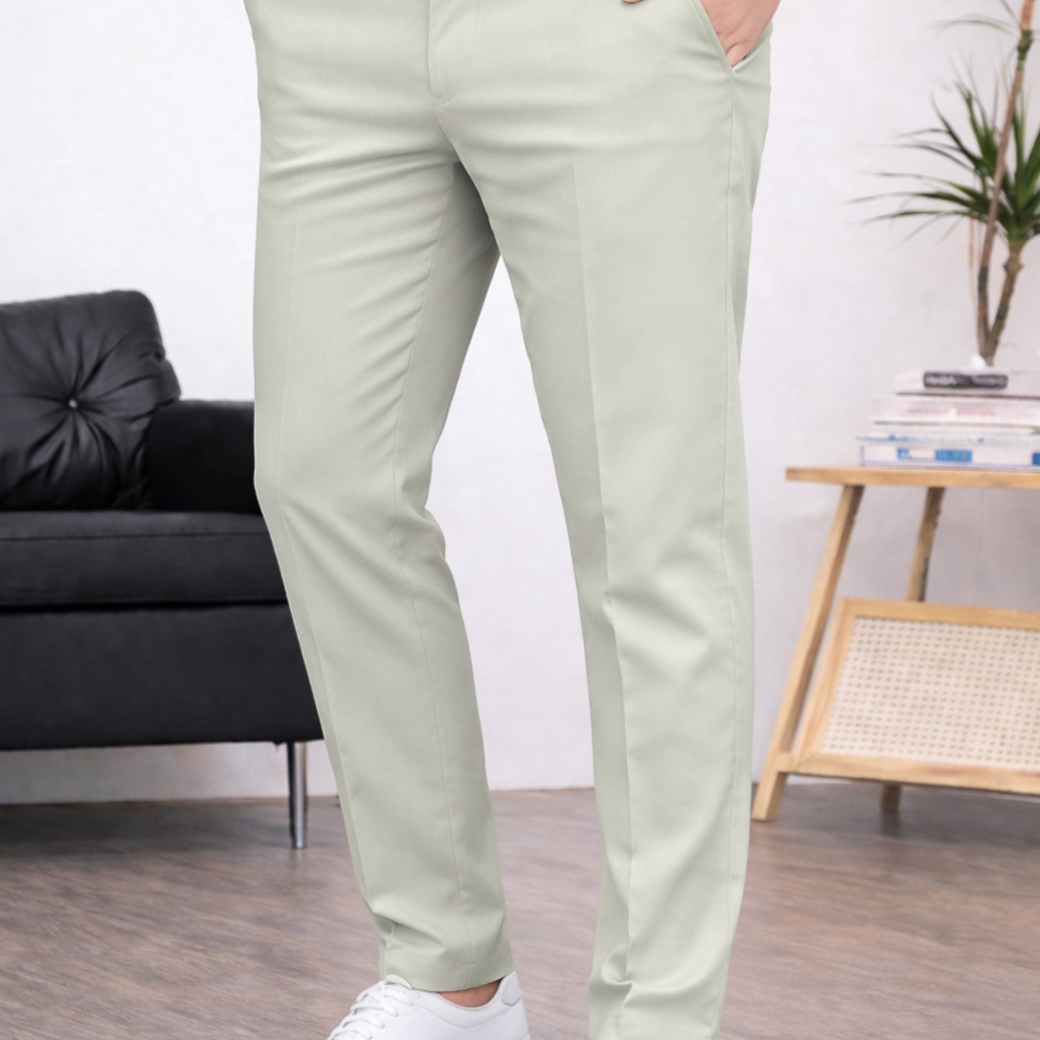 Regular & Tailored Formal Slim Fit Cotton Pant