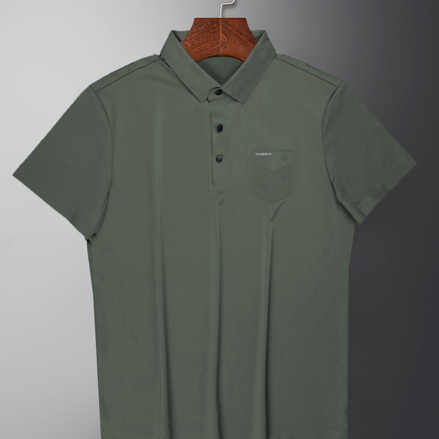 Turbo Embossed Pocket Motif Men's Polo Shirt
