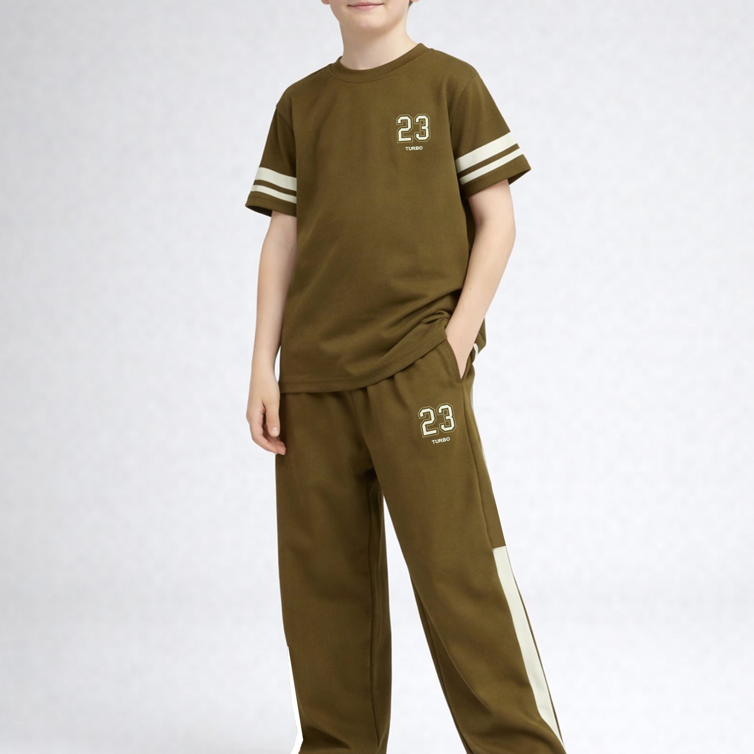Turbo Urban Flex Younger Kids Tracksuit In Olive Green