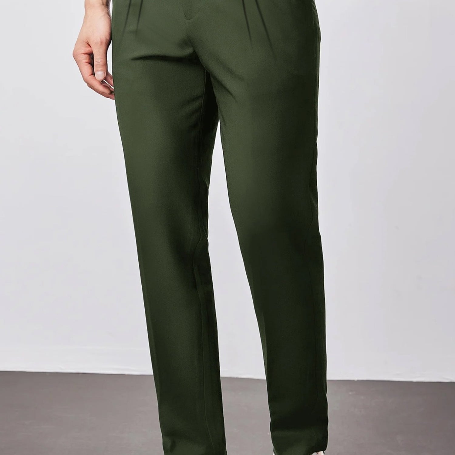 Double Plate Men's Carrot Fit Cotton Pant