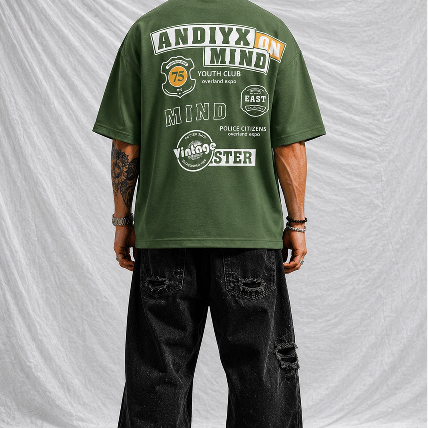 Turbo Distinctive Chest Design Oversize Tee