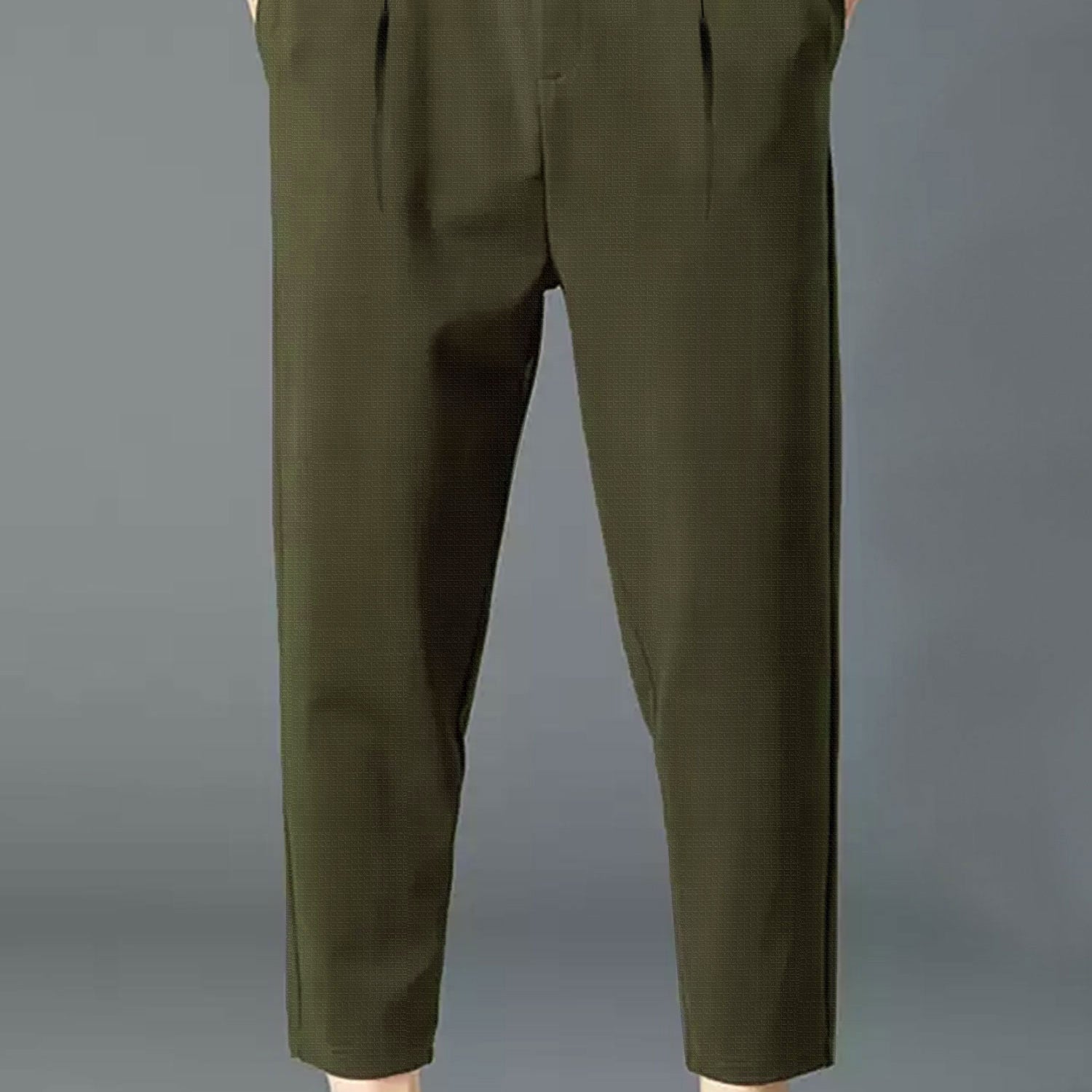 Turbo Urban-Fit Single Plate Waffle Trouser In Olive Green