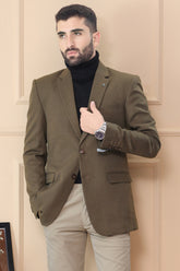 Classic Rich Cross Textured Pattern Men Blazer