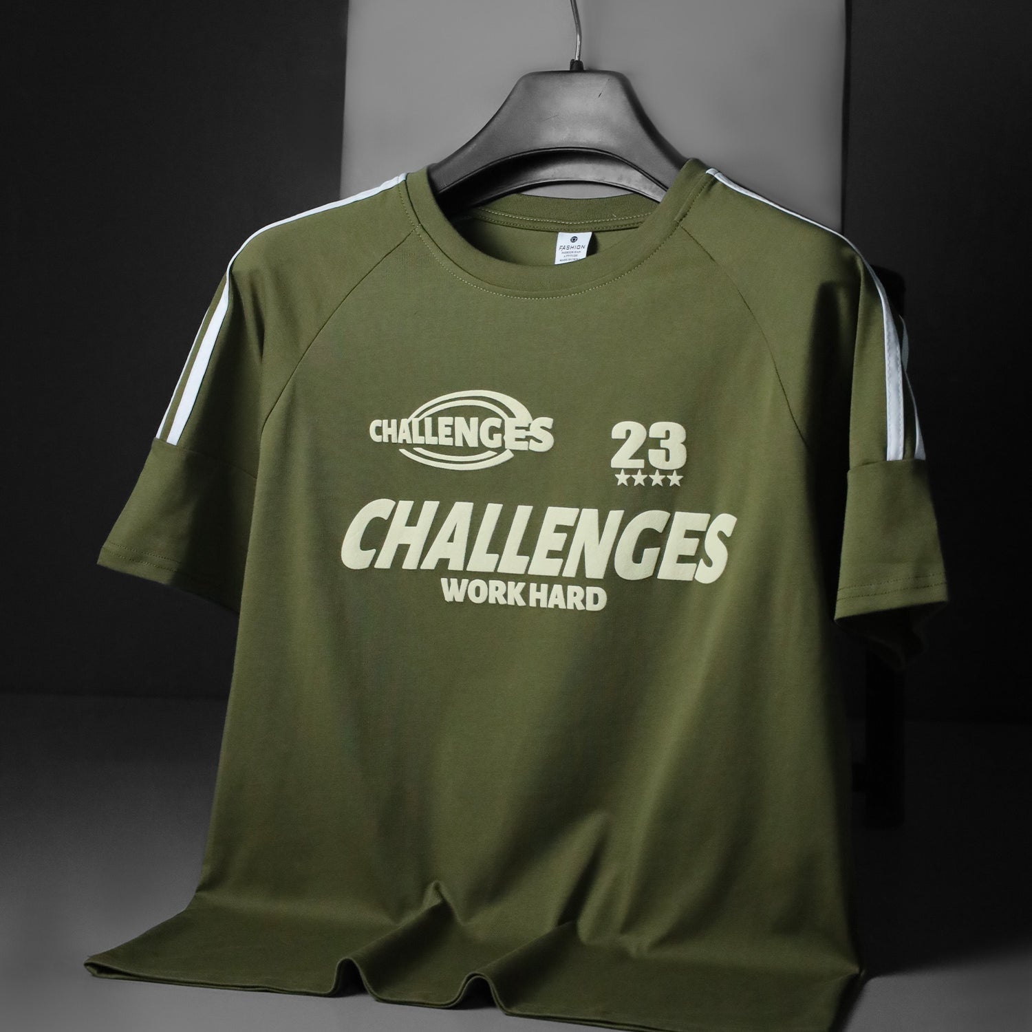 Athletic Inspired Round Neck T-shirt