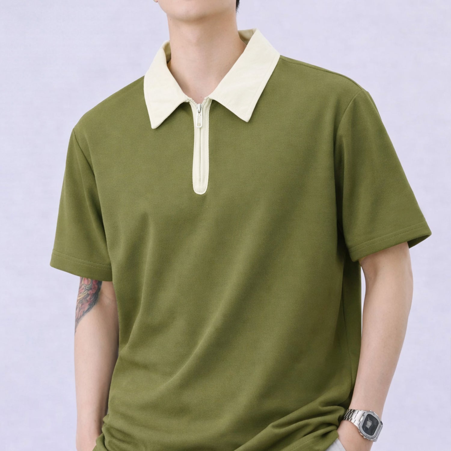 Men's Minimal Design OverSize Polo Shirt*