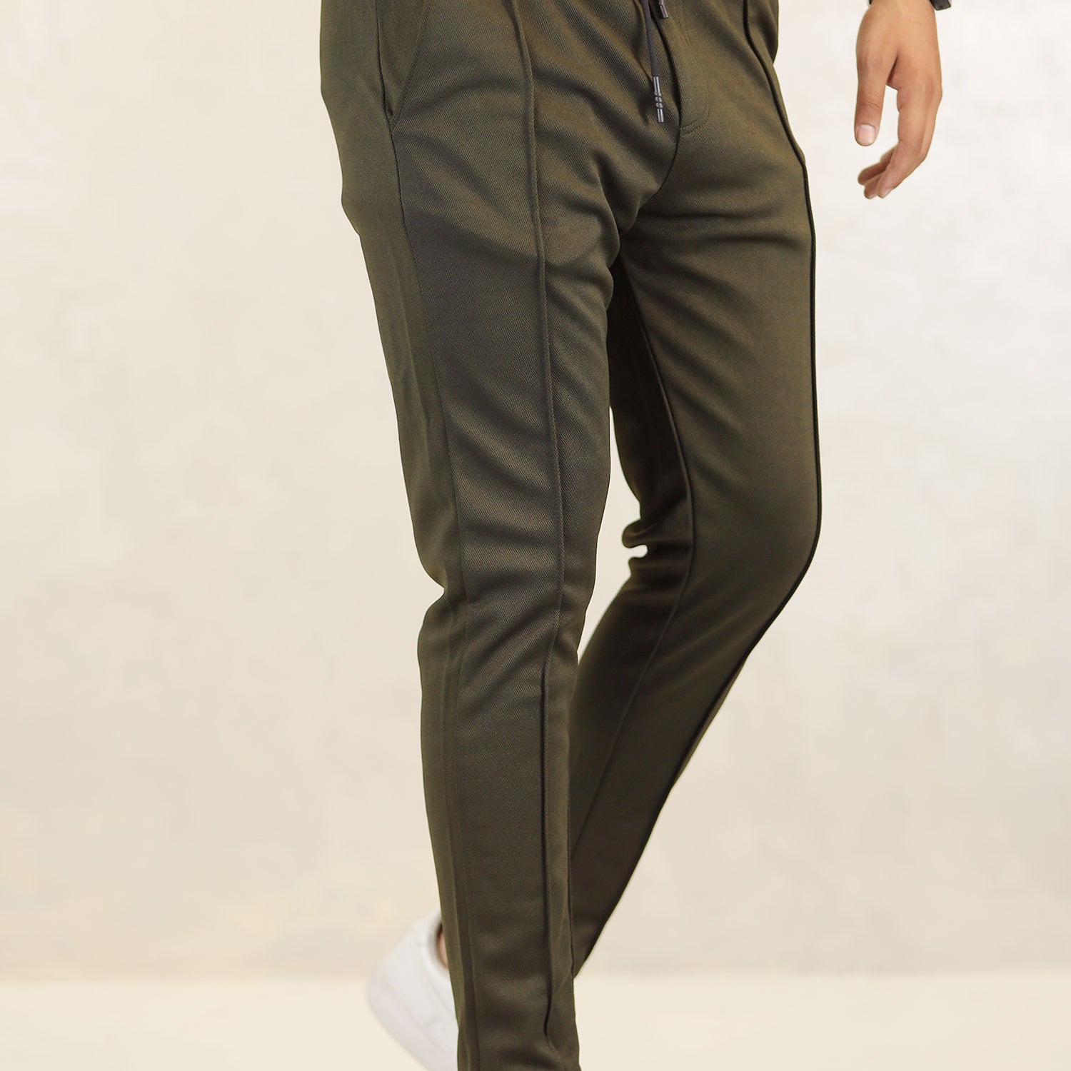 Turbo Fashion Smart Slim Fit Trouser In Olive