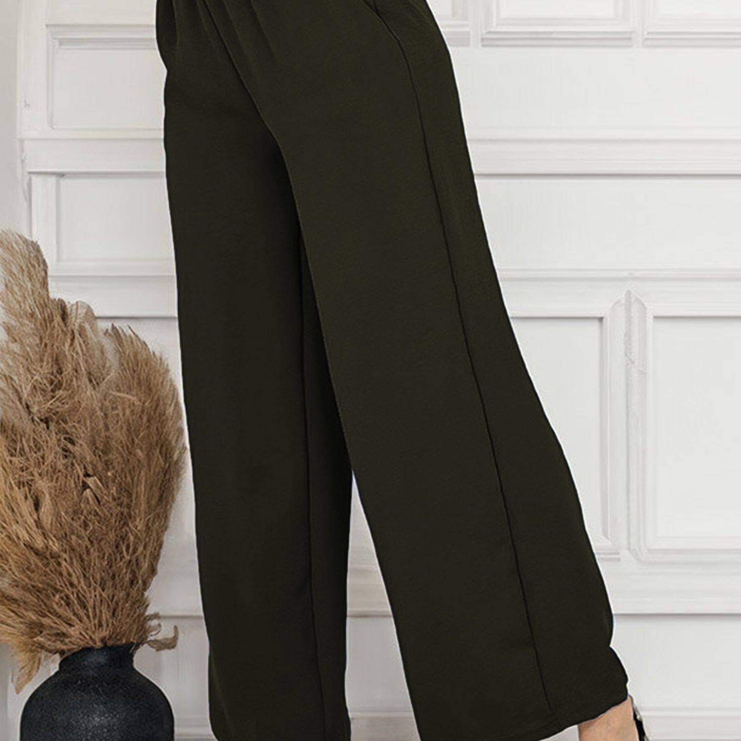 Trendy Button Threadz Belted Comfy Flapper Trouser - Women
