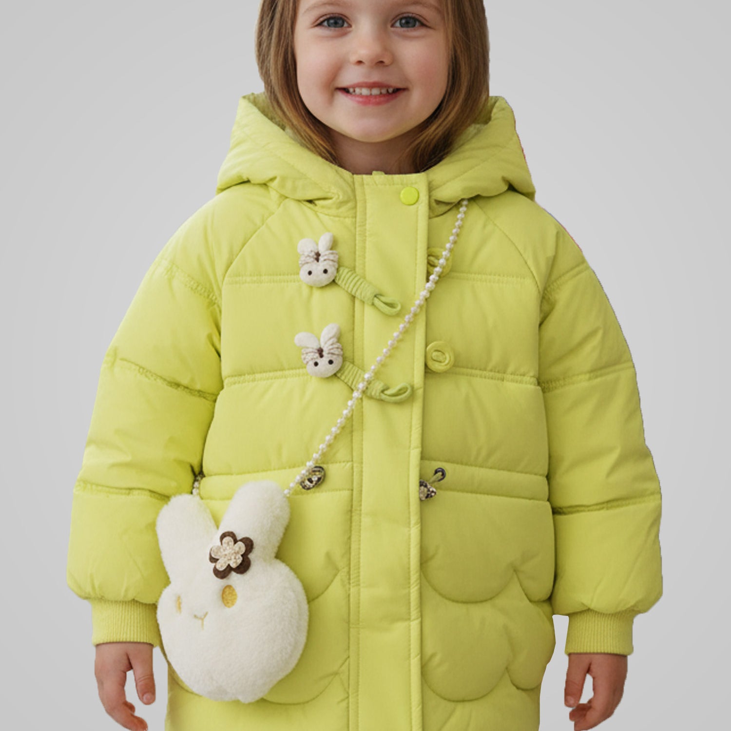 Cozy Look Winter Hooded Girls Kids Puffer Jacket