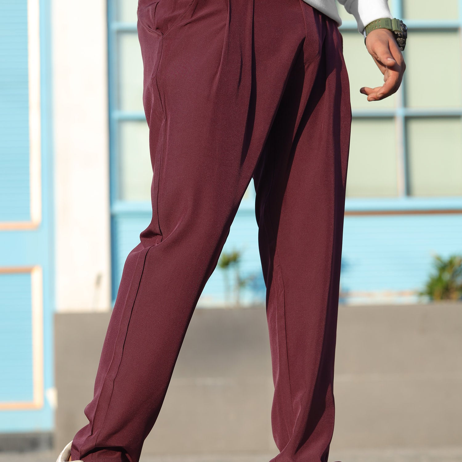 Turbo Fit Premium Micro Sportswear Trouser In Plum