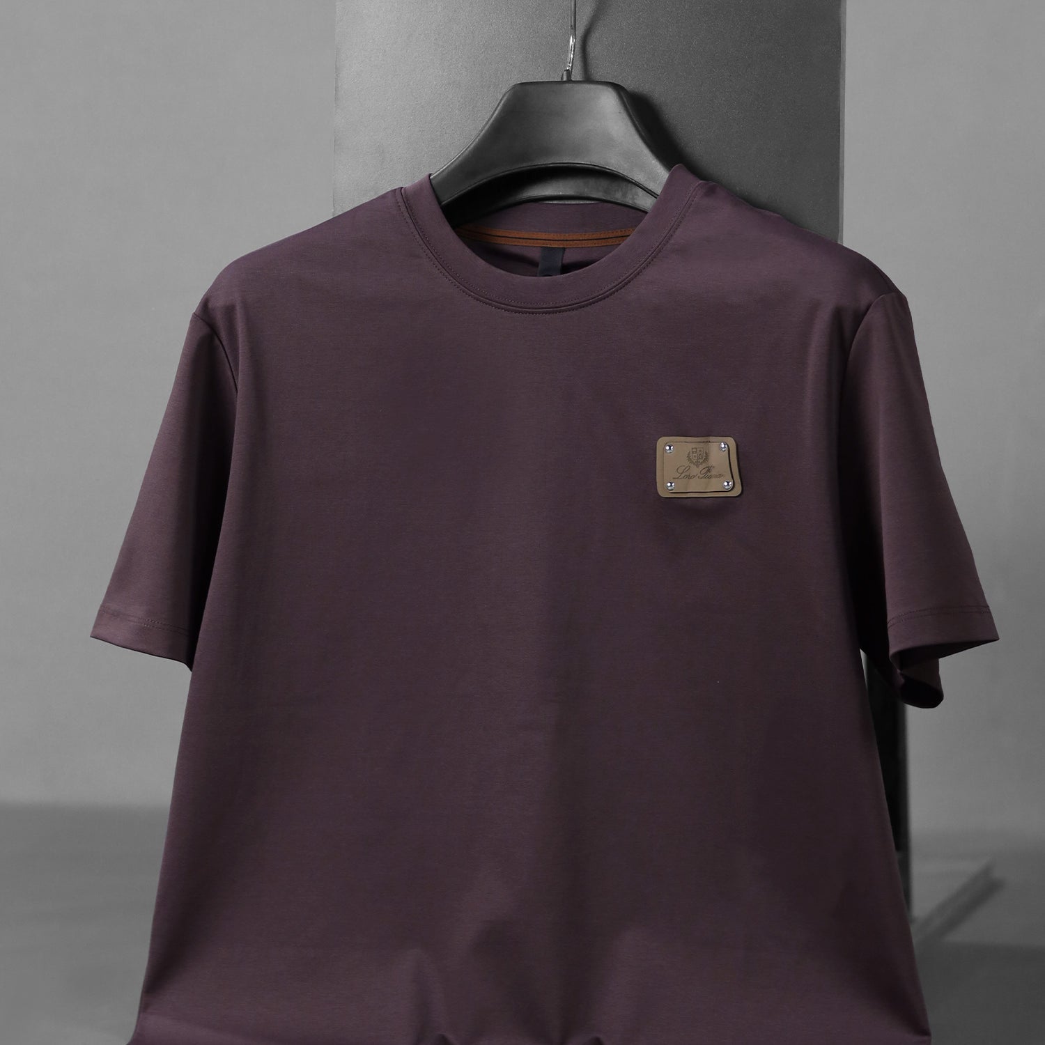 Lro Piana Distinctive Logo Patch Men's T-Shirt