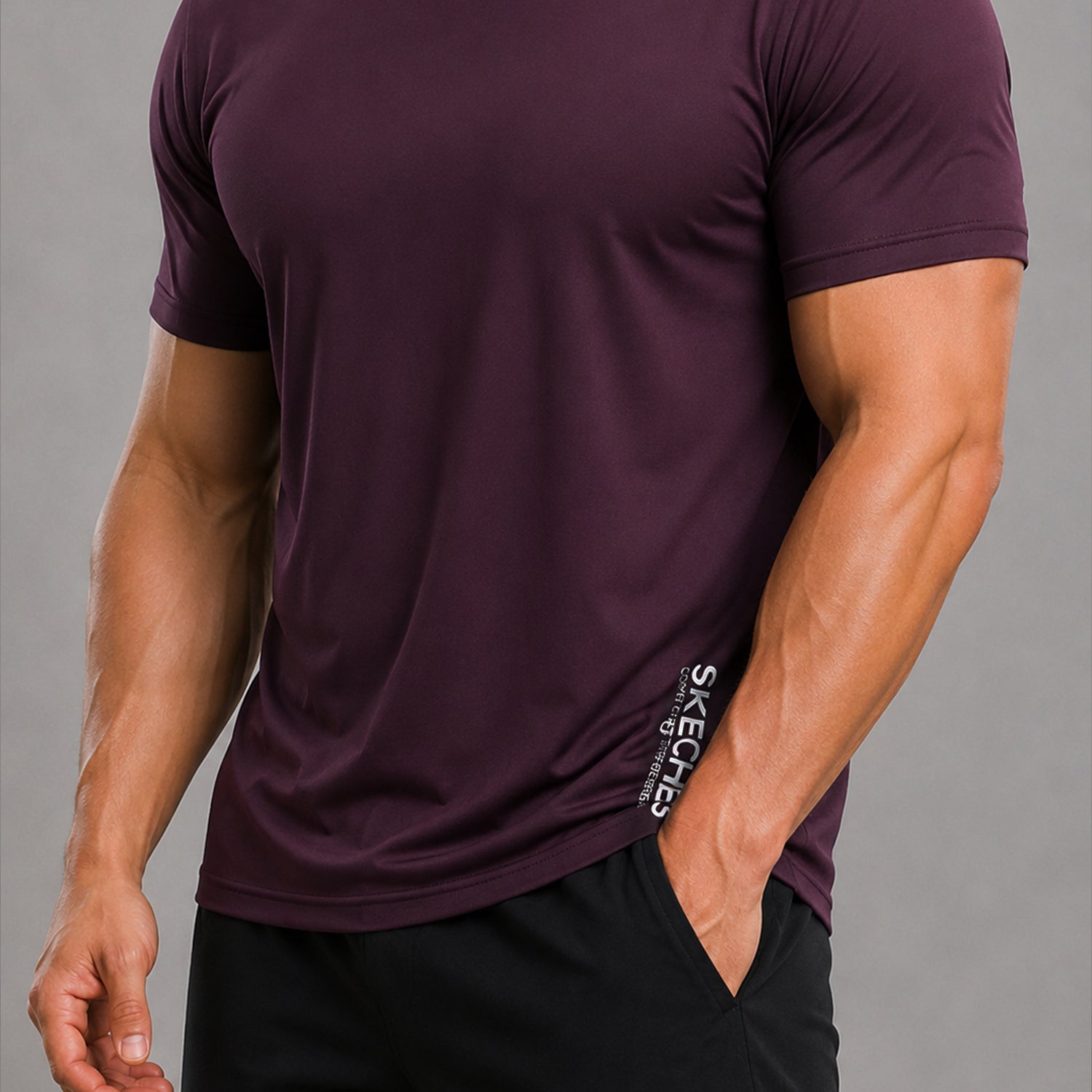 Skchr Breathable Sweat-Wicking Activewear Dry-Fit Tee