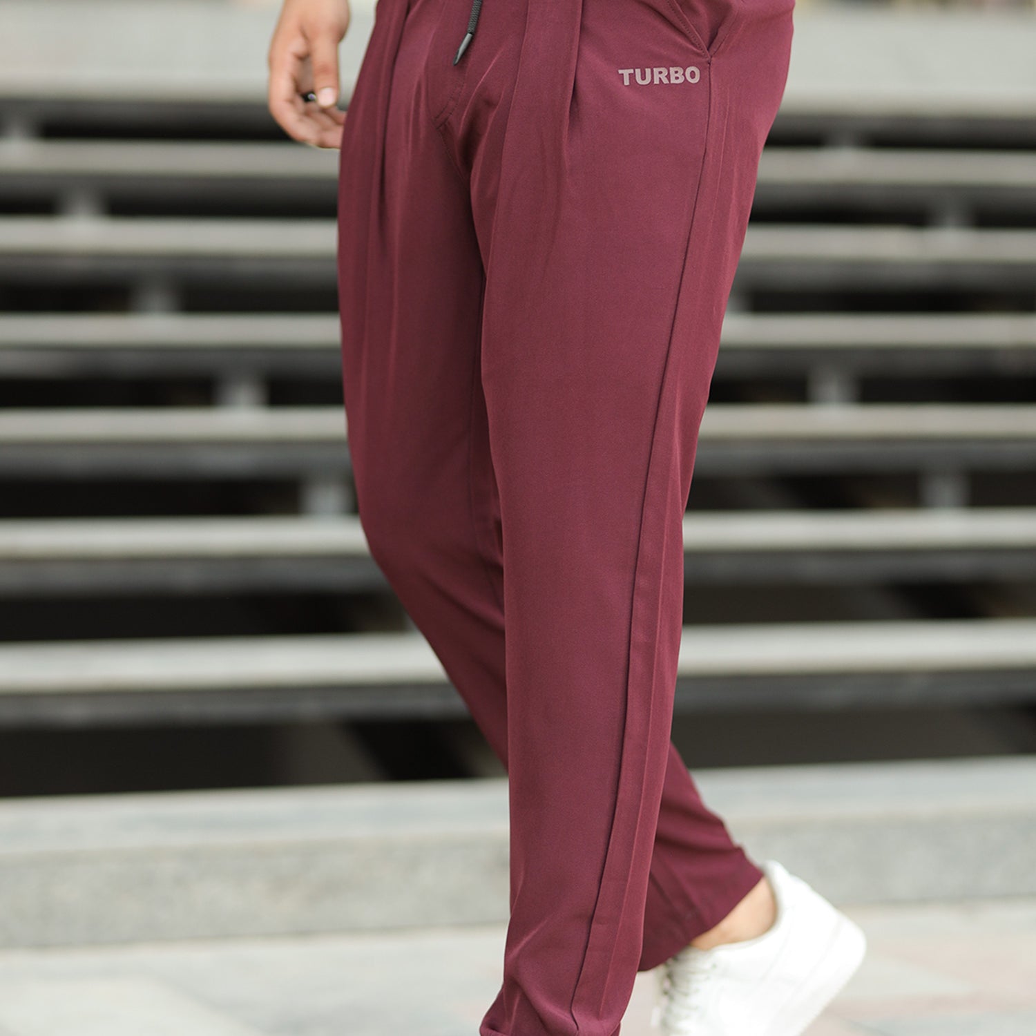 Turbo Fit Premium Micro Sportswear Trouser In Plum