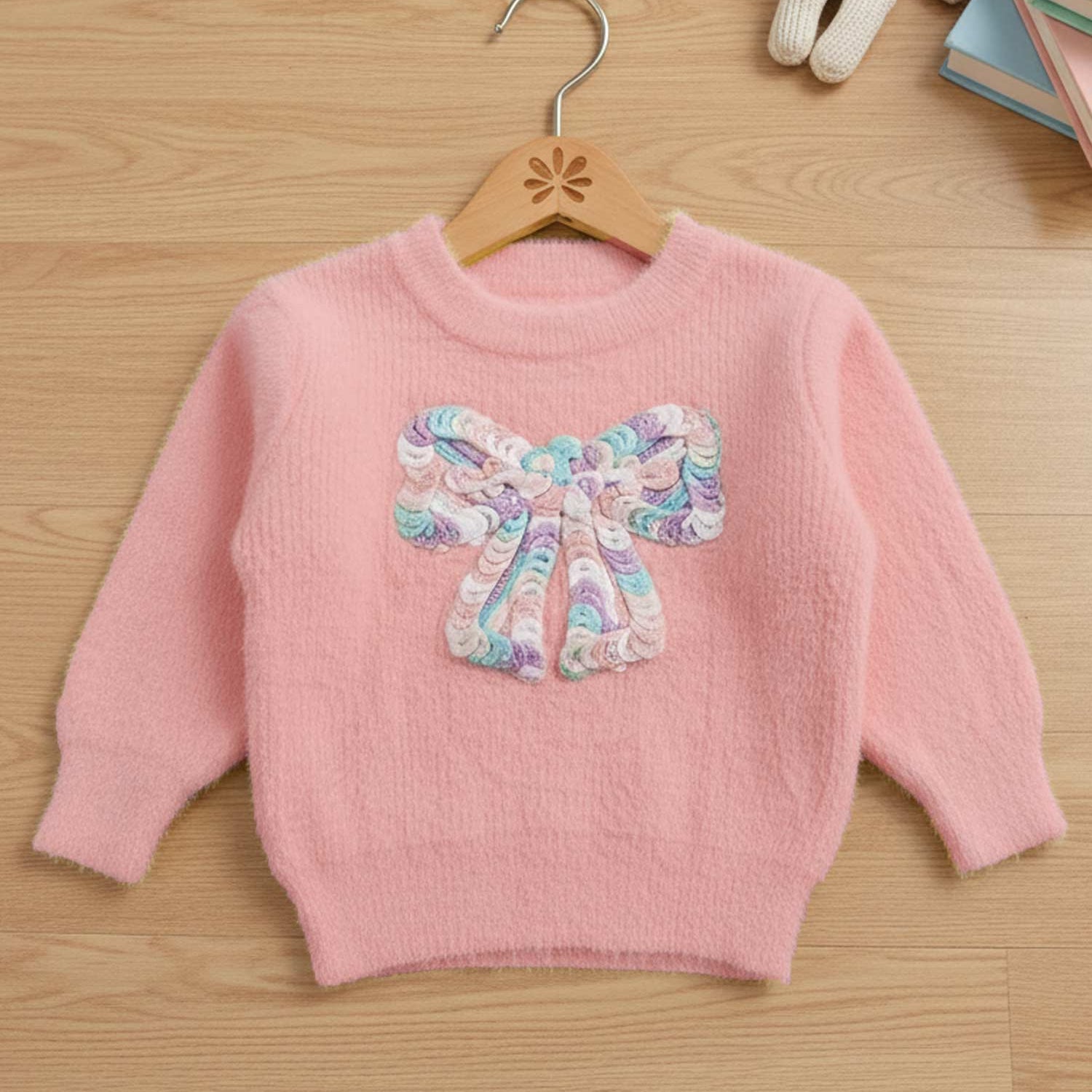 Toddler Bow Girls Imported Kids Sweater