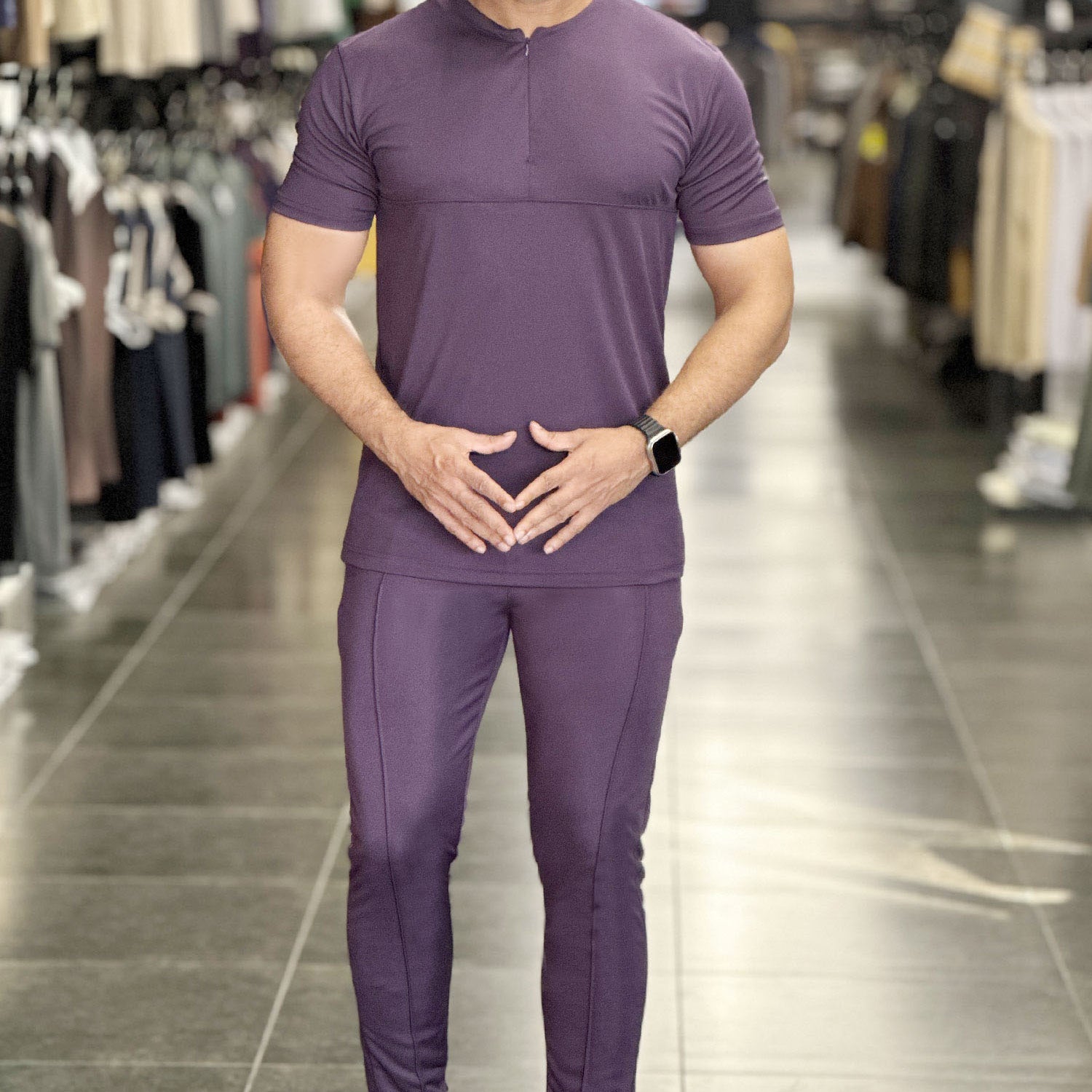 Turbo Zip-Neck Top Style Men's Tracksuit