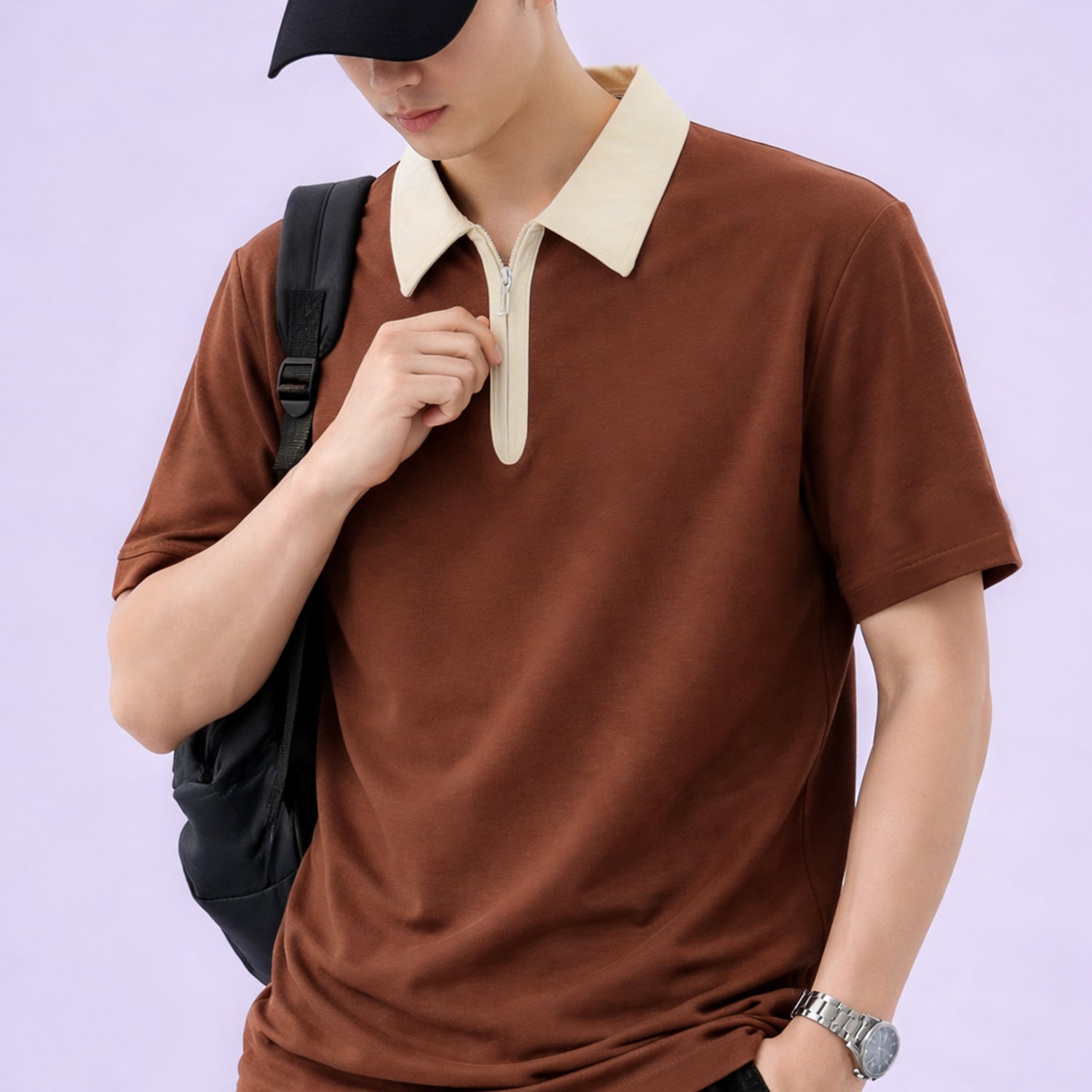 Men's Minimal Design OverSize Polo Shirt*