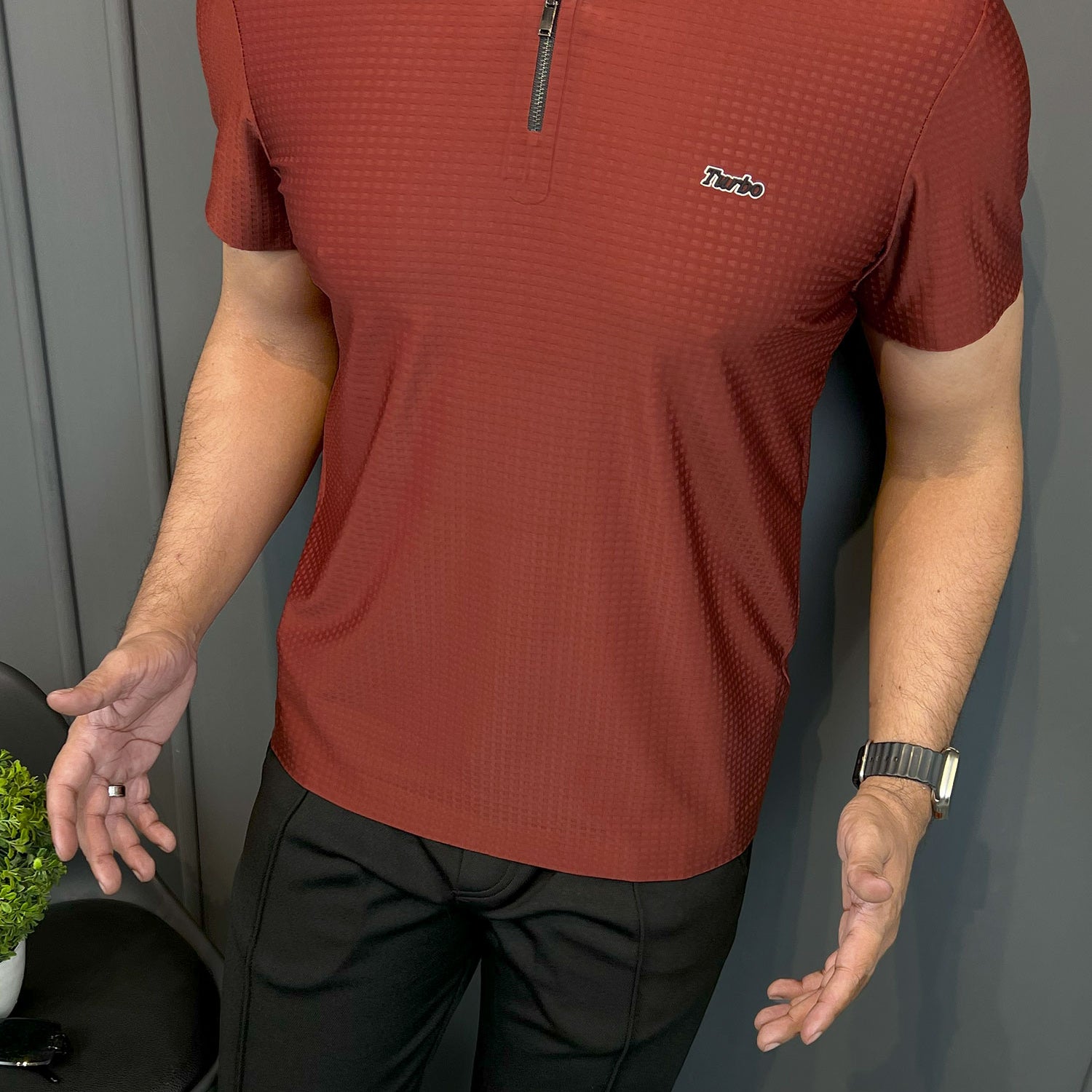 Turbo Holiday Outfit Stitchless Zip Style Men's Polo Shirt