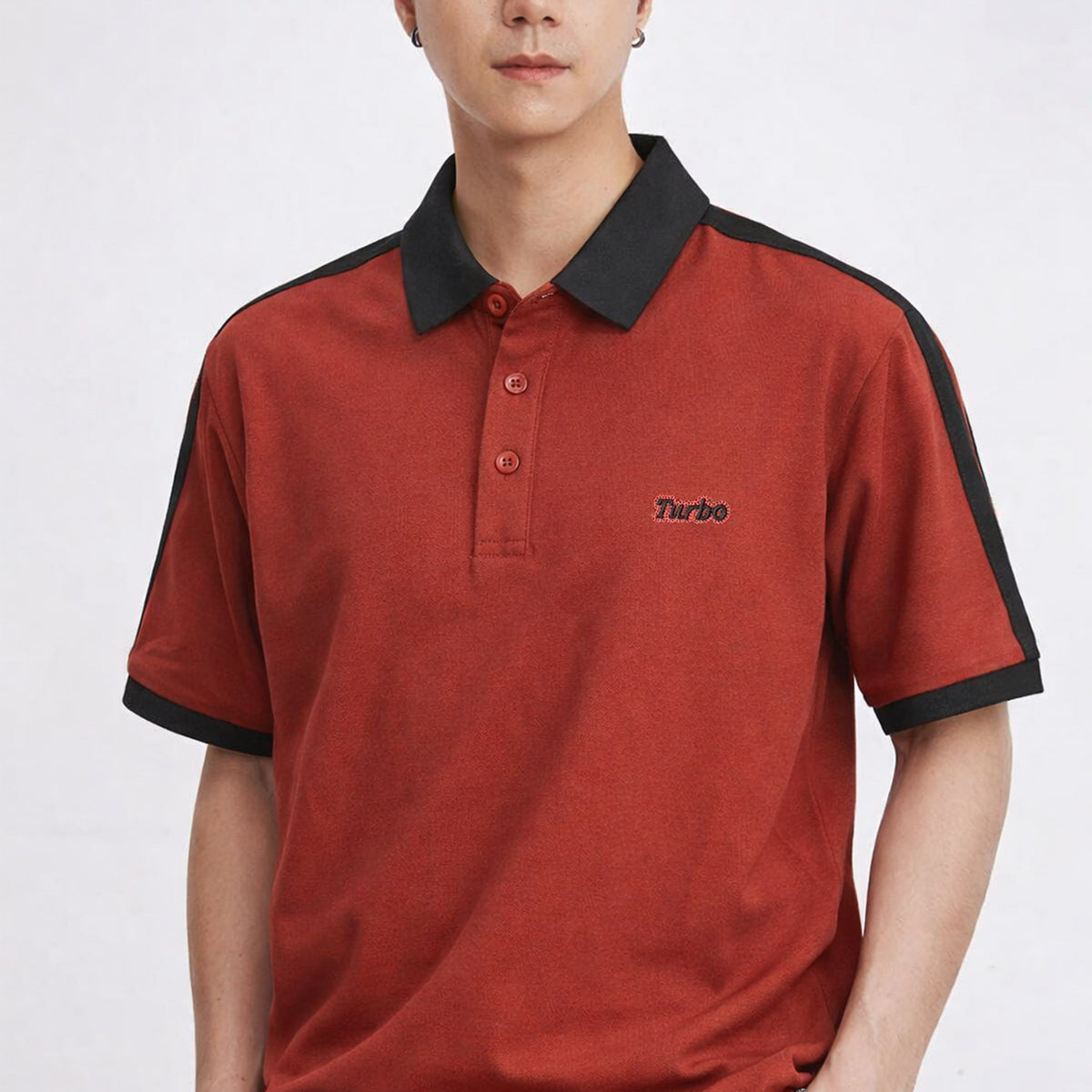 Turbo Contrasting Color Men's Polo Shirt
