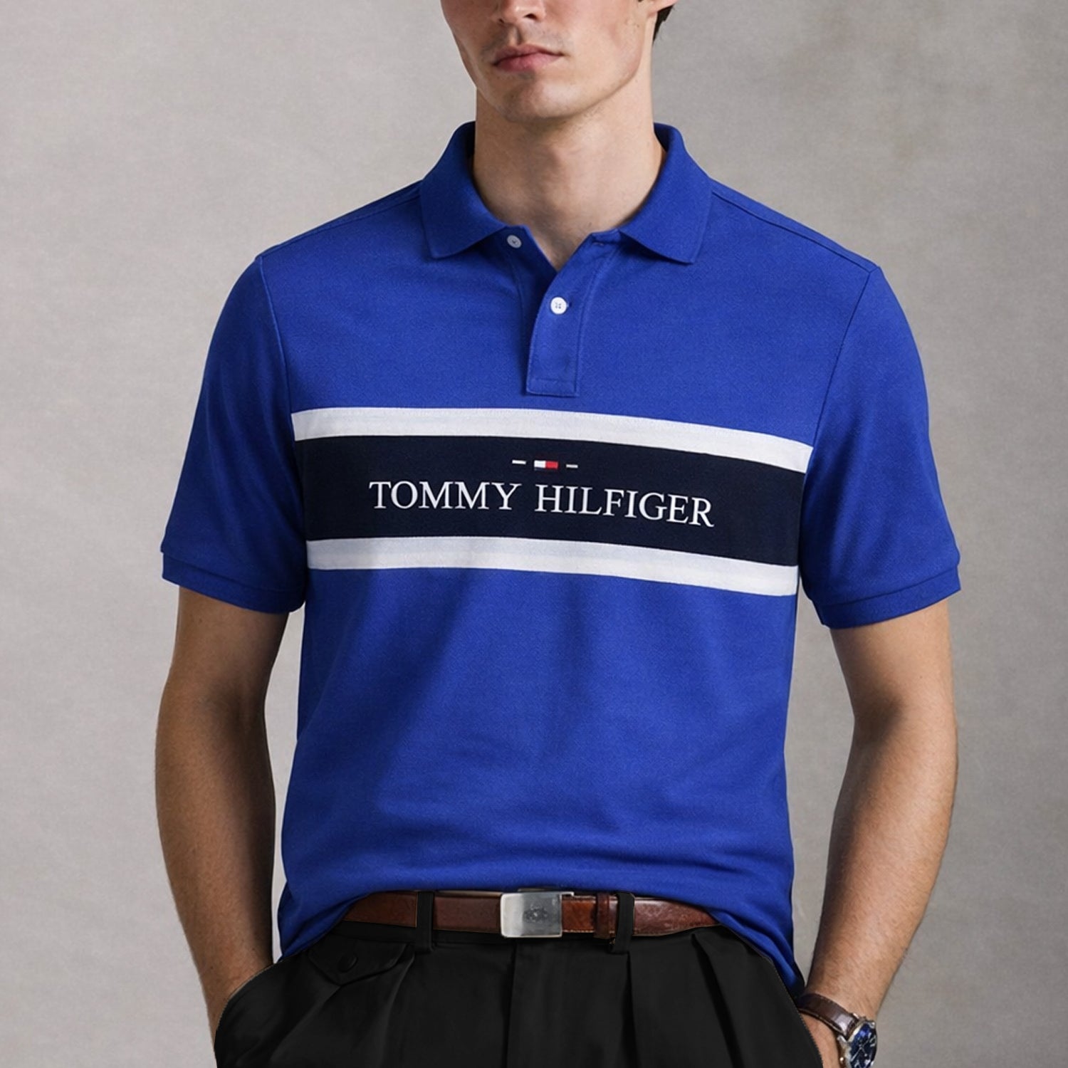Tmy Hilfgr Regular Fit Wicking Men's Polo Shirt