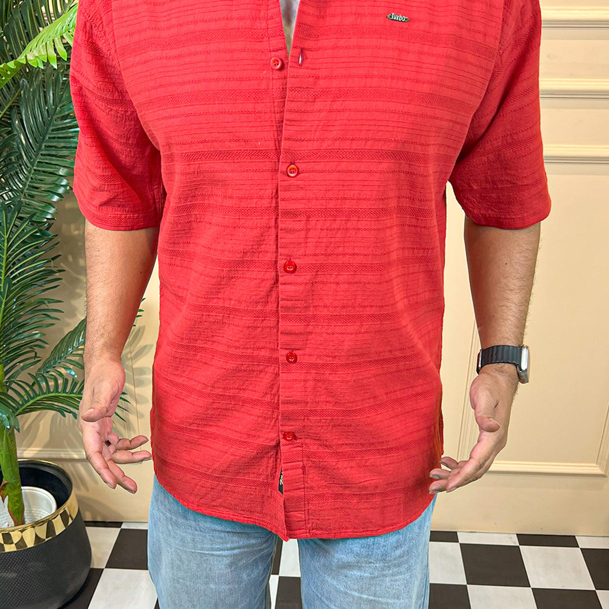 Turbo Knit Craft Crochet Casual Shirt