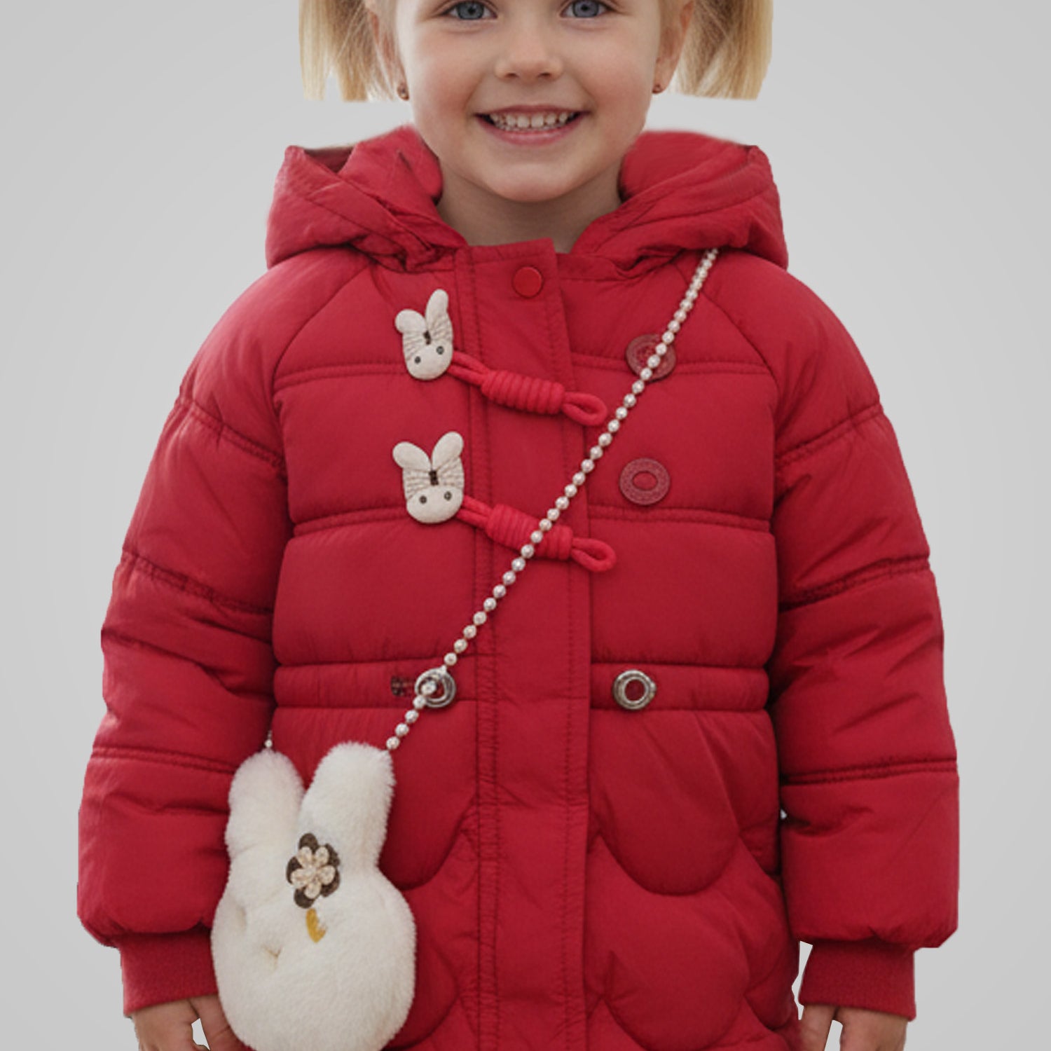 Cozy Look Winter Hooded Girls Kids Puffer Jacket
