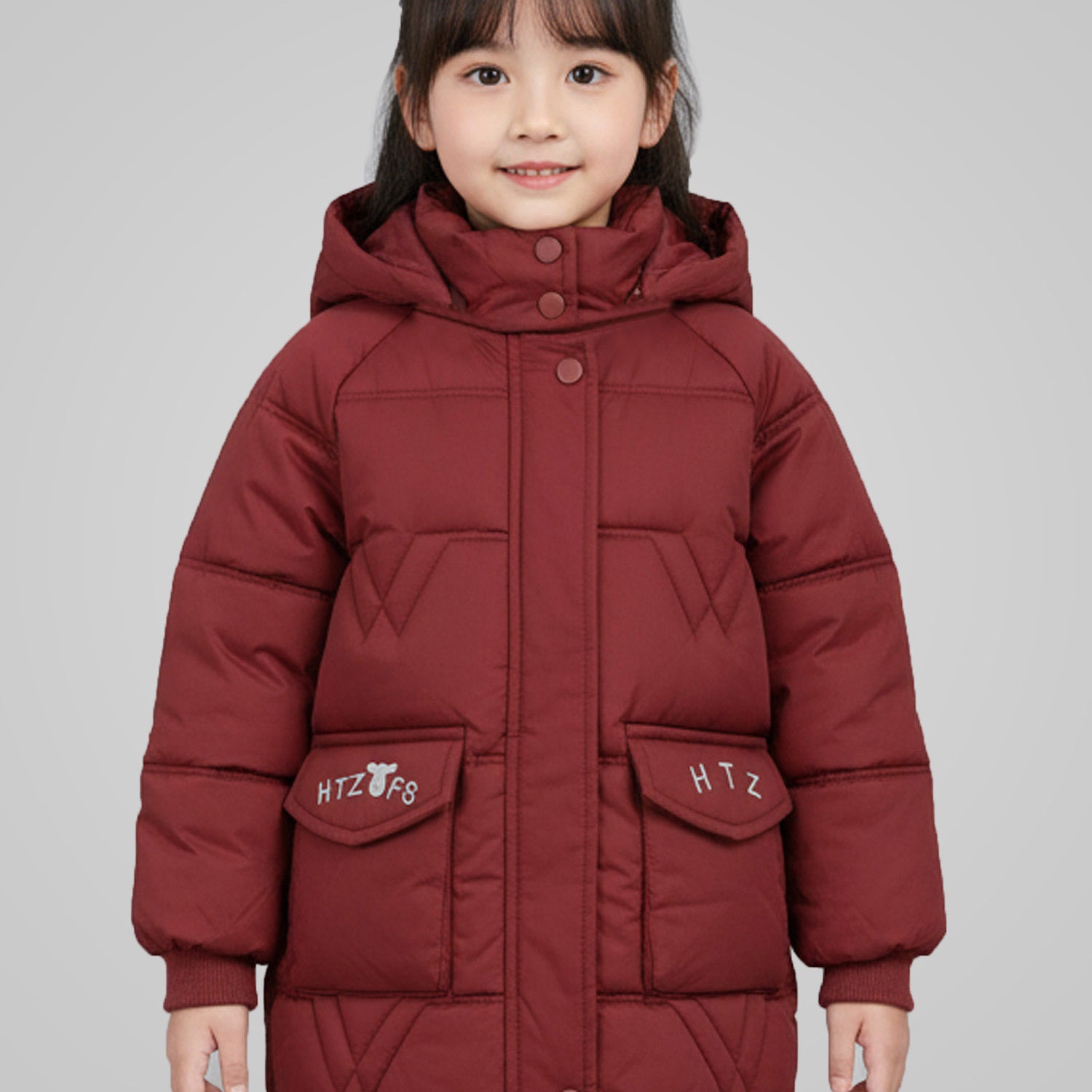 Lovely Girl's Fashion Winter Hooded Boys Kids Puffer Jacket