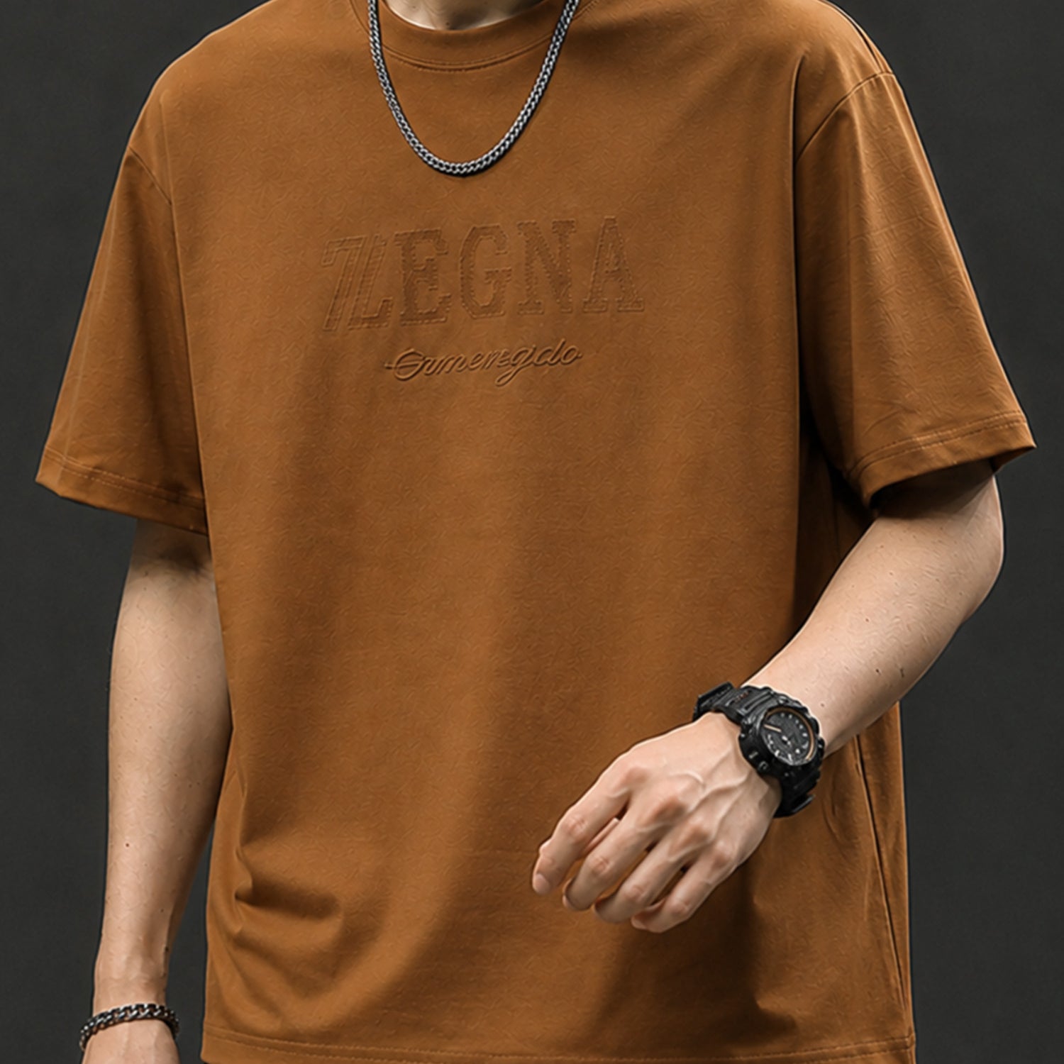 Zgna Typographic Logo Men's Tee Shirt