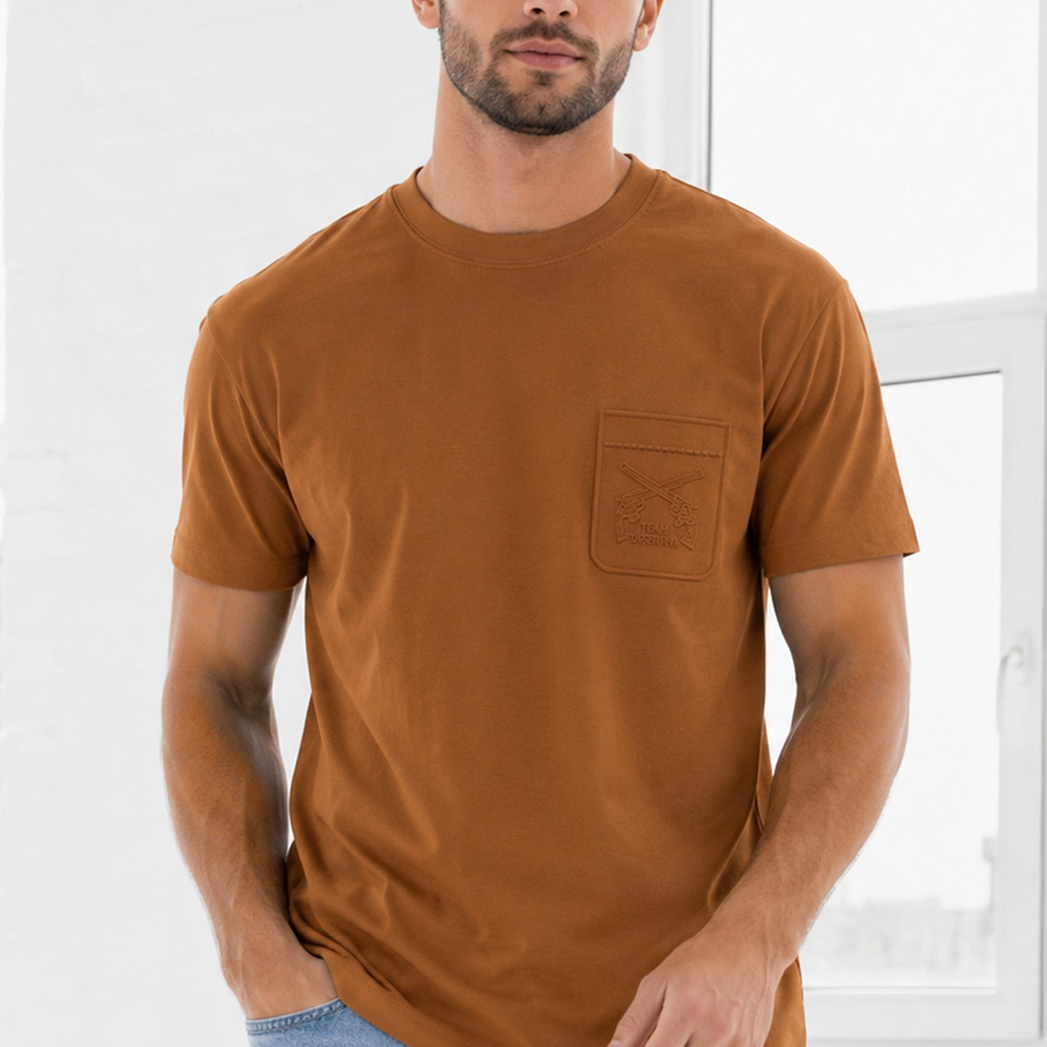 Mens Confection Monogram Round Neck T-Shirt*