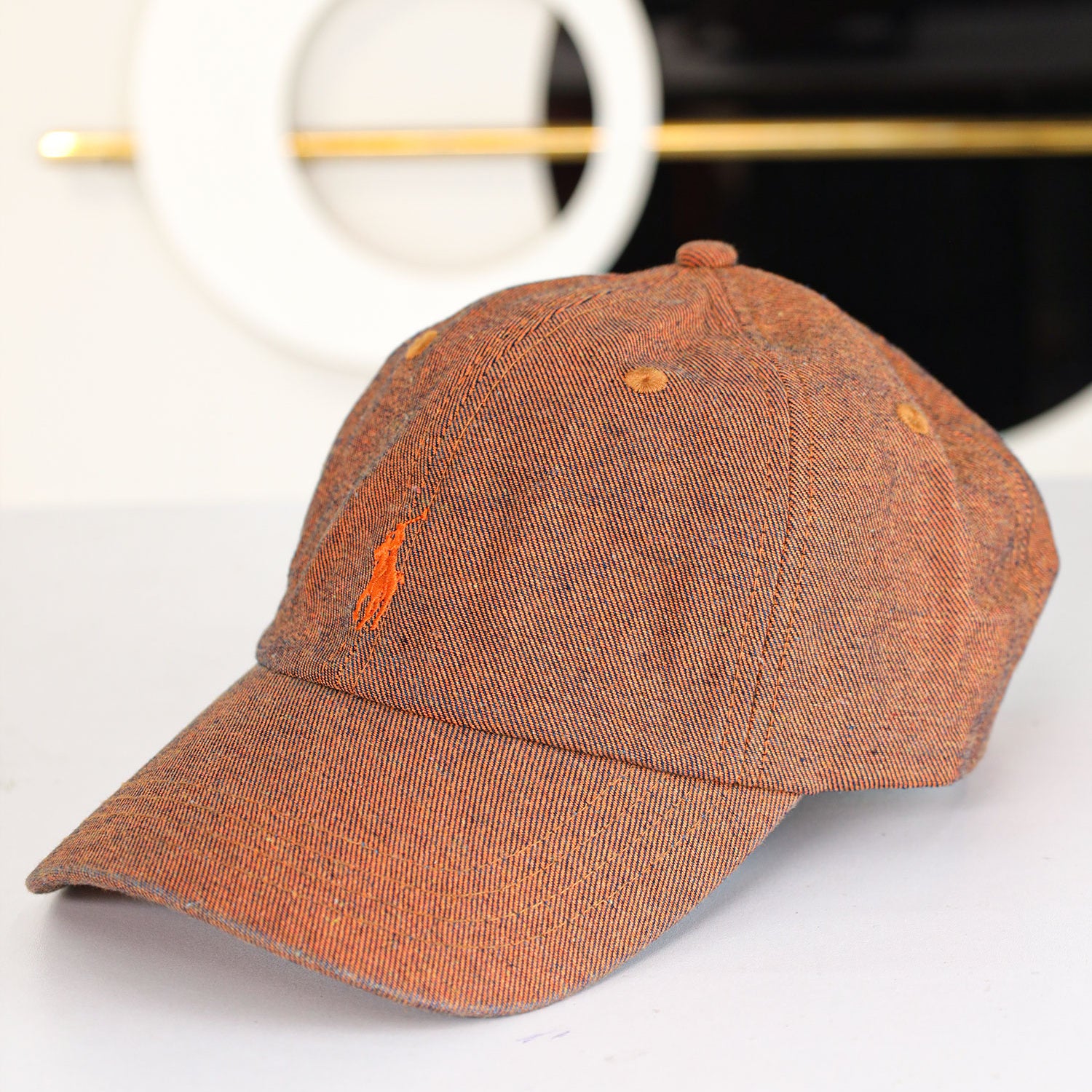 Rph Lren Polo Striped Oxford Imp Shamery Cotton Cap