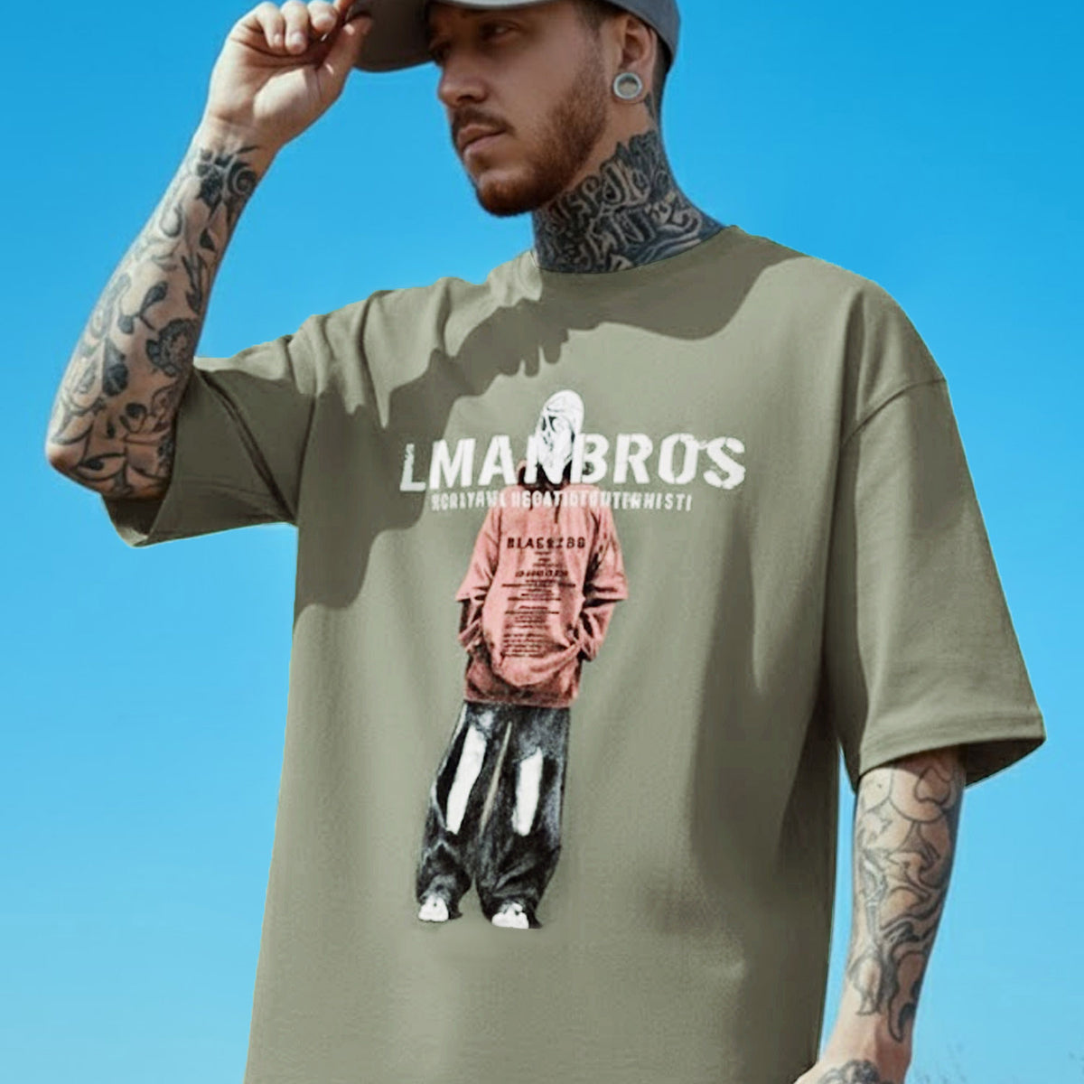Lmanbros Graphic Round Neck T-shirt