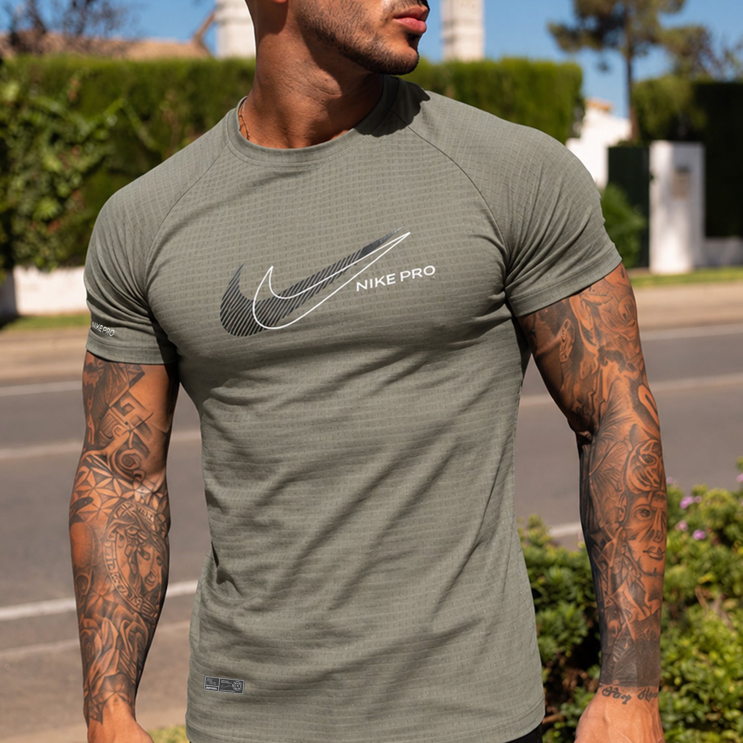 Nke Pro Honey Comb Textured Imp Dry-Fit Tee