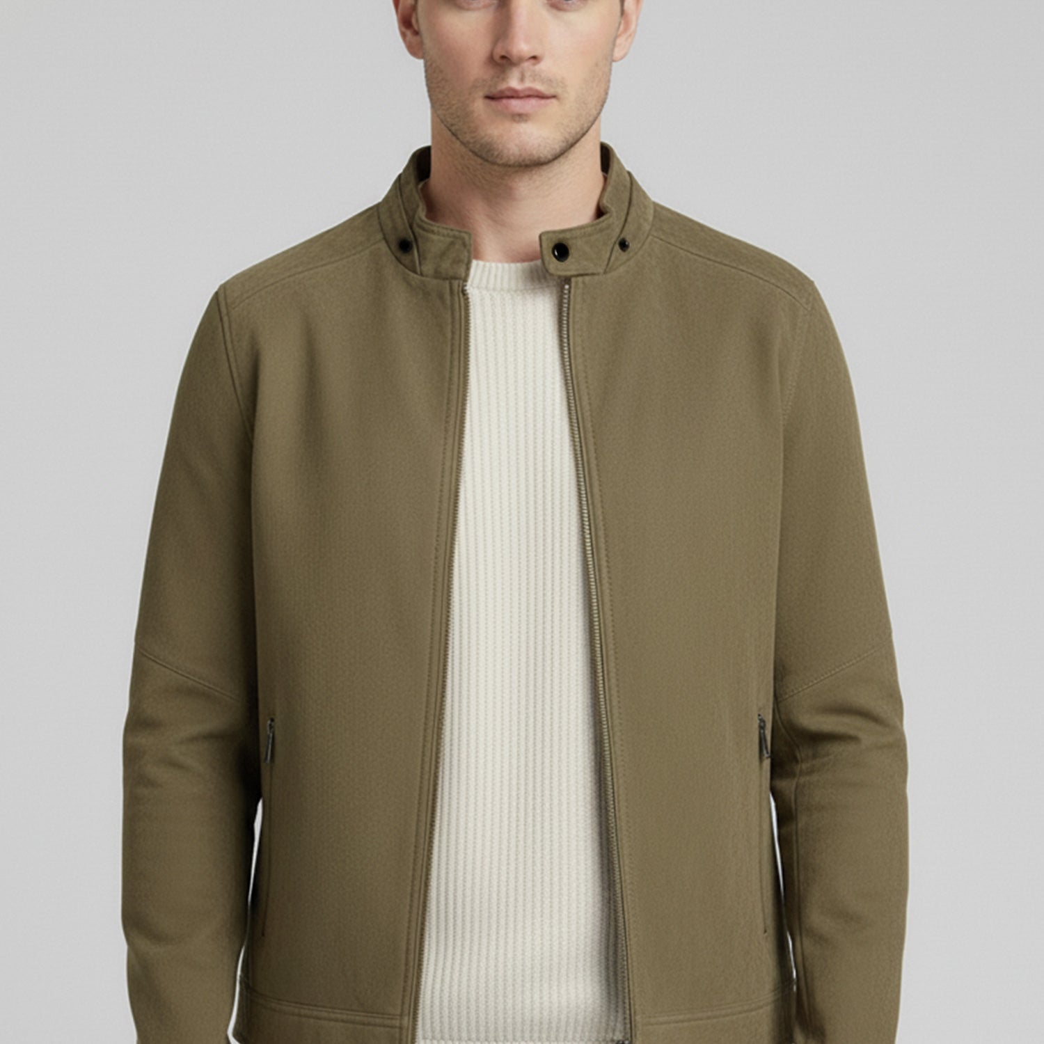 Warm Core Imported Suede Leather Jacket