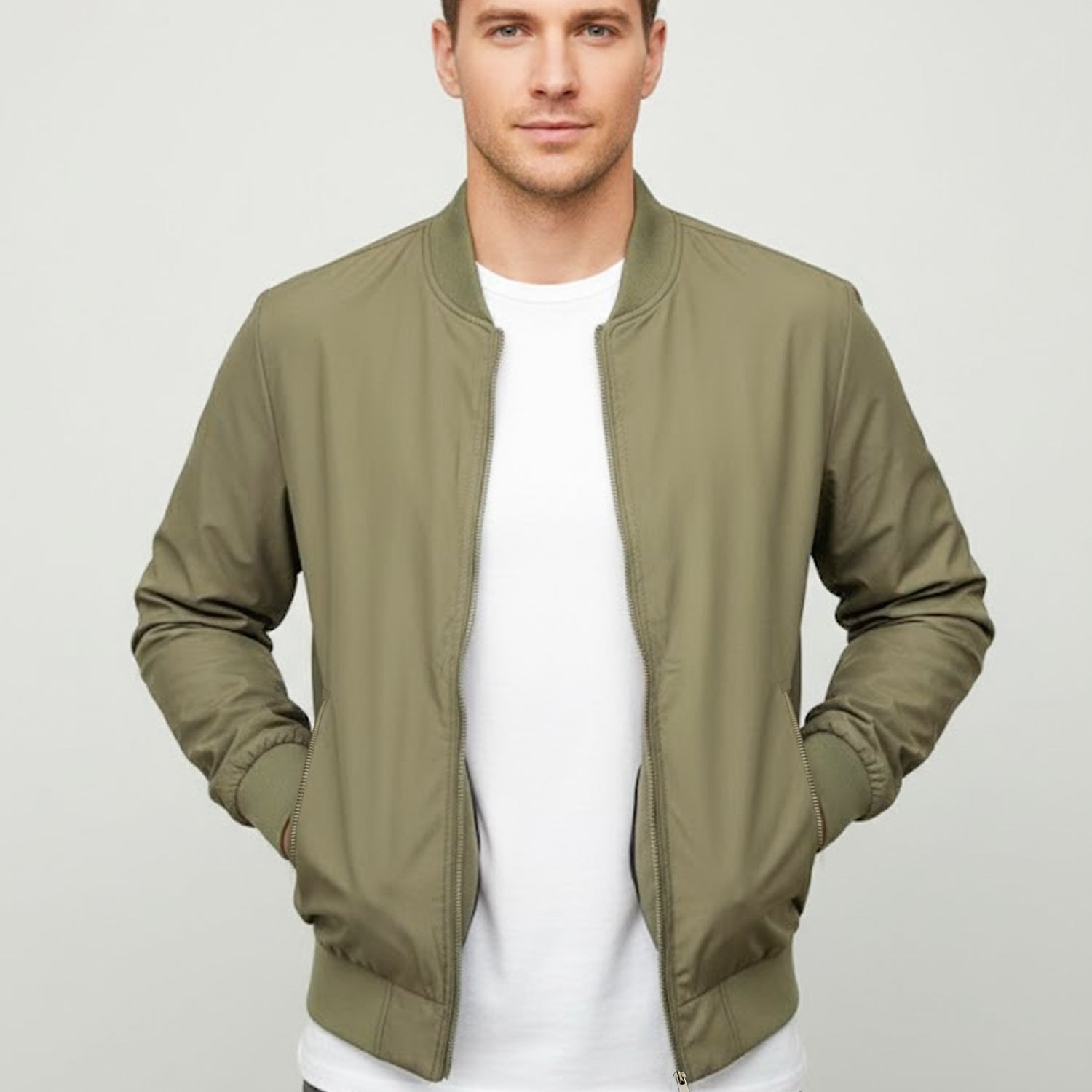 Elegant Plain Ribbed Imported Light Weight Jacket