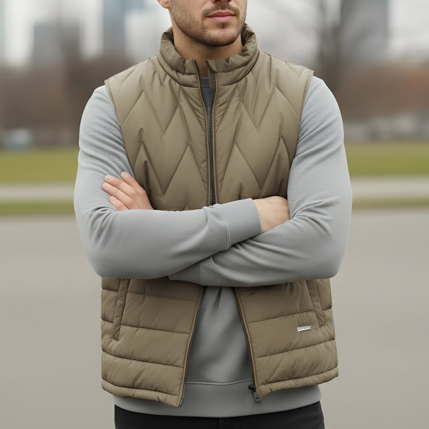 Sleeveless Reversible Perashoot Imported Men's Gilet