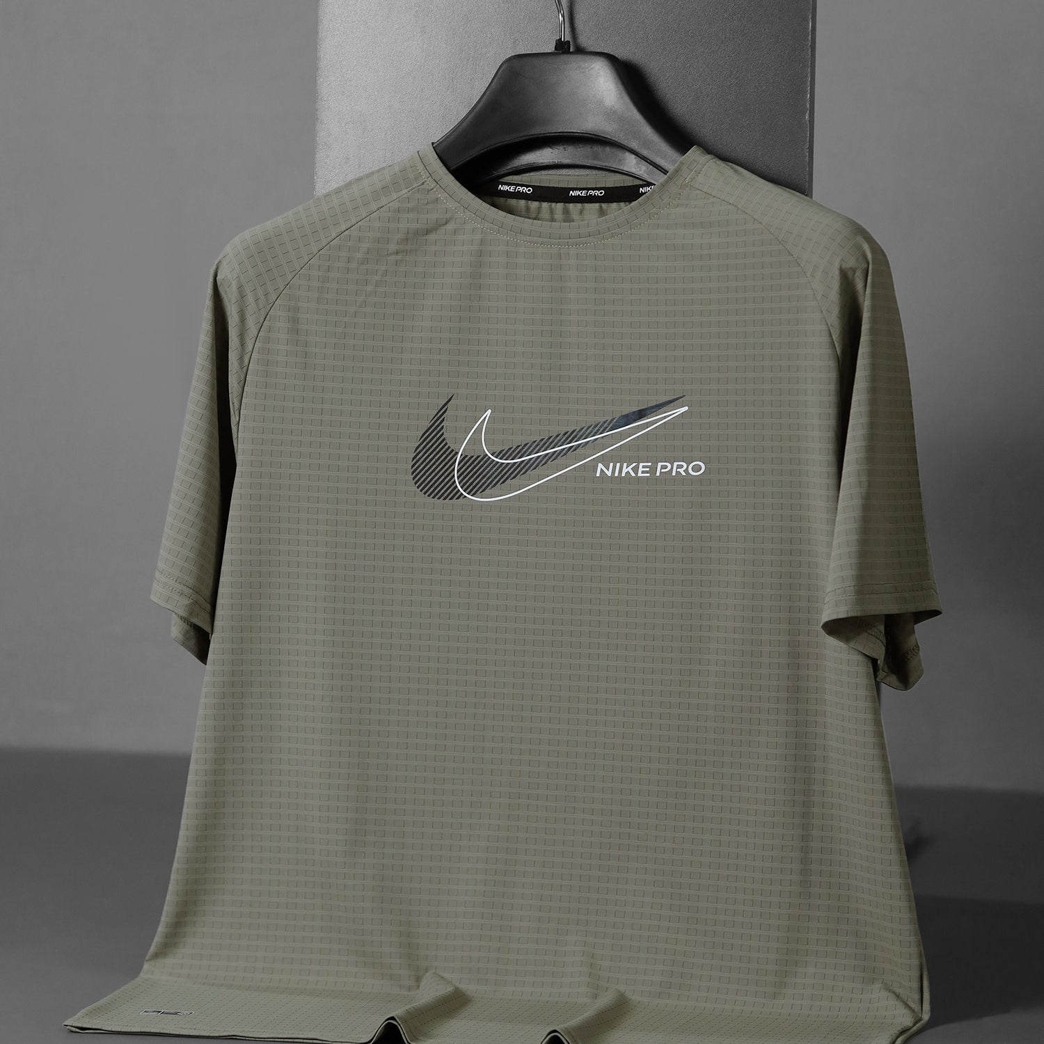 Nke Pro Honey Comb Textured Imp Dry-Fit Tee