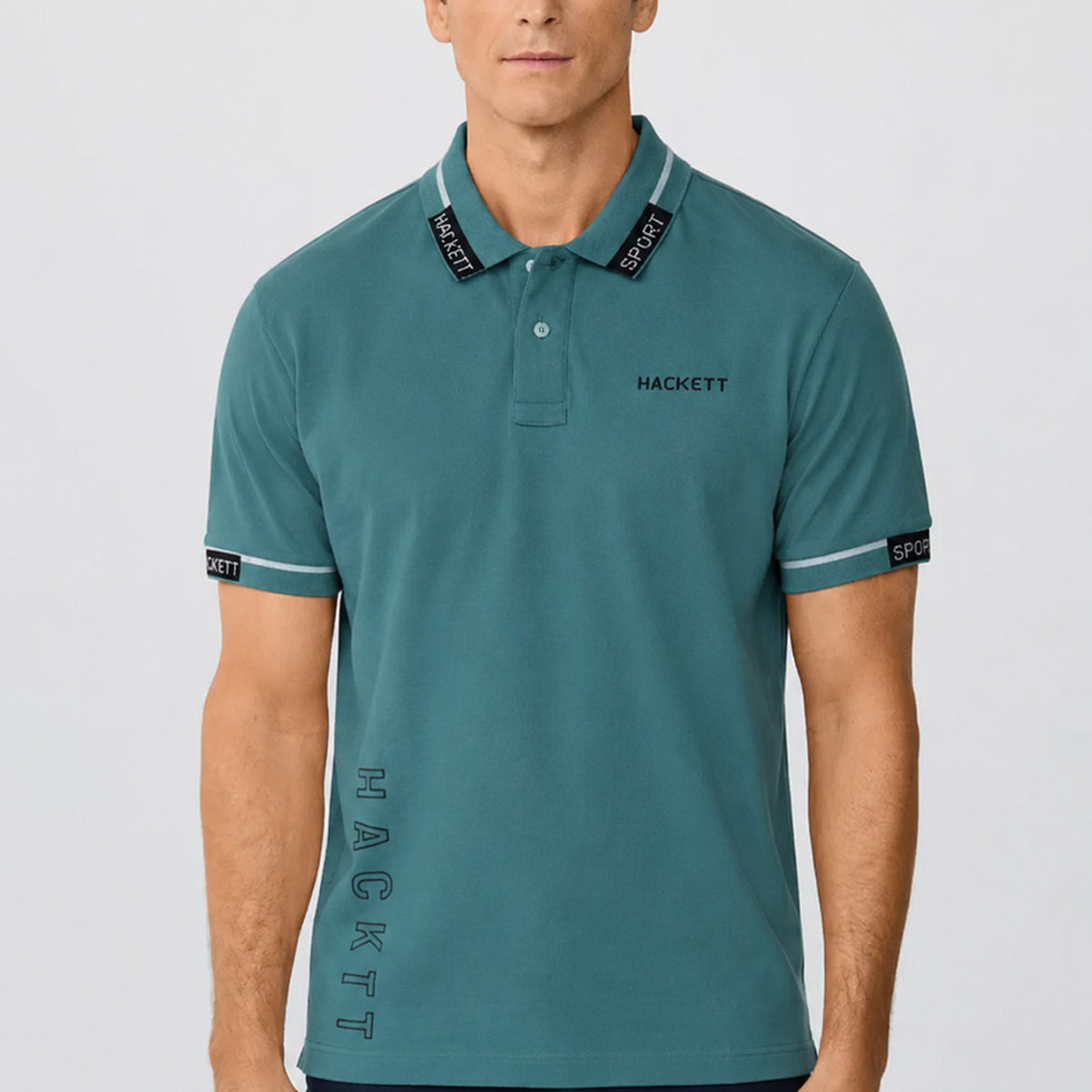 Hcket Contrast Stripe Detailing Men's Polo Shirt