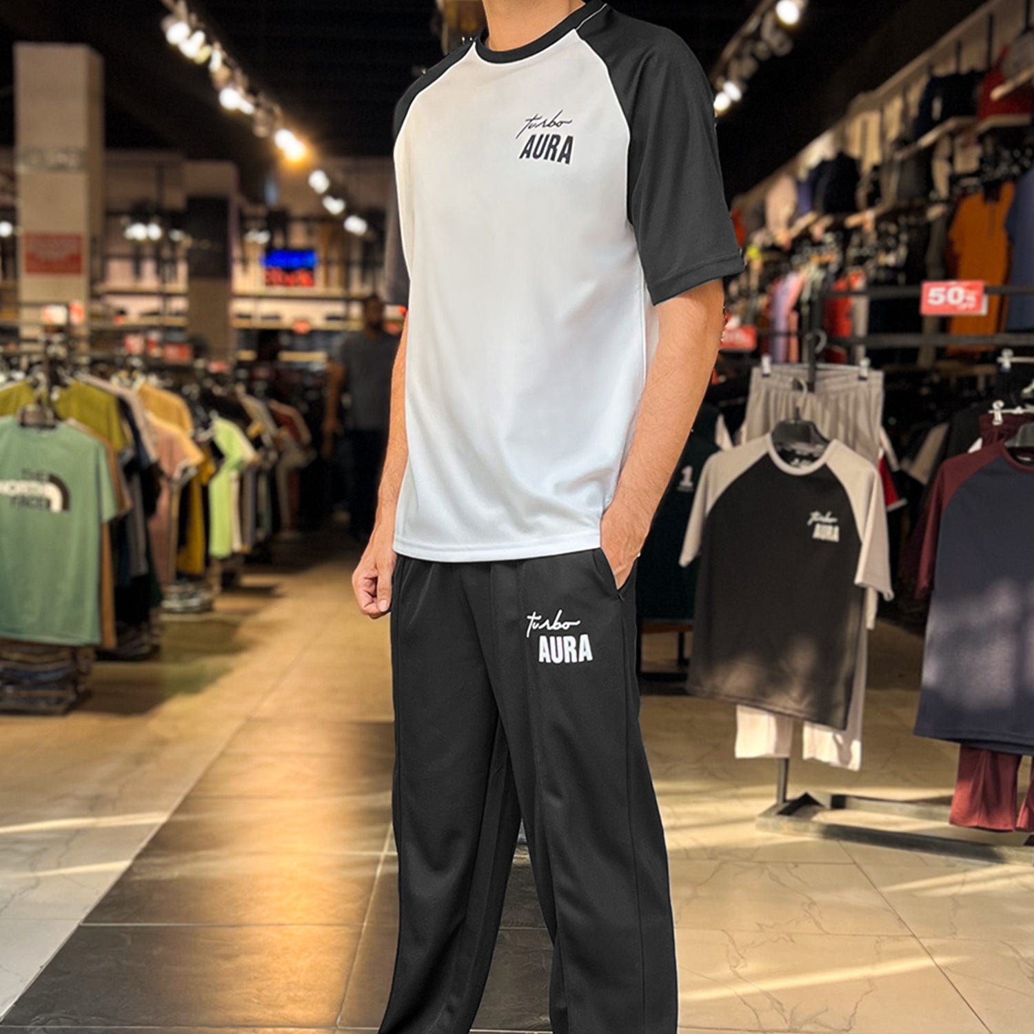 Turbo Aura Signature Typography Oversize Tracksuit