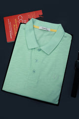 Craze Front Embroidered Logo Polo Shirt in Sea Green