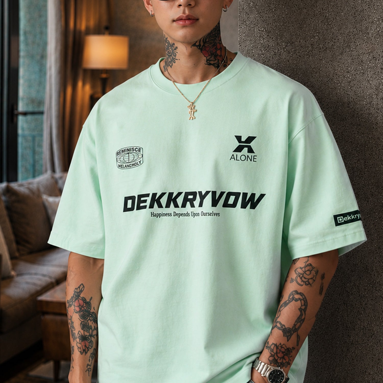 Turbo Casual Graphic Slogan Oversize Men's Tee