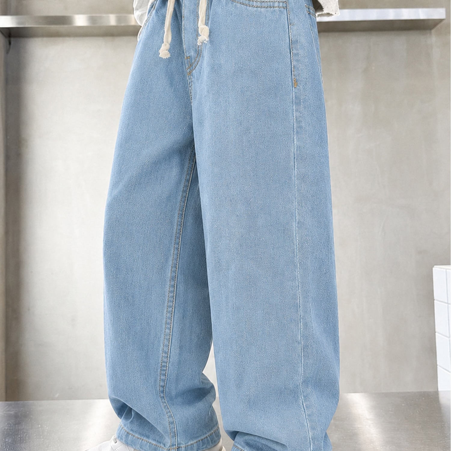 Turbo Durable Toddler Denim Baggy Jeans For Boys