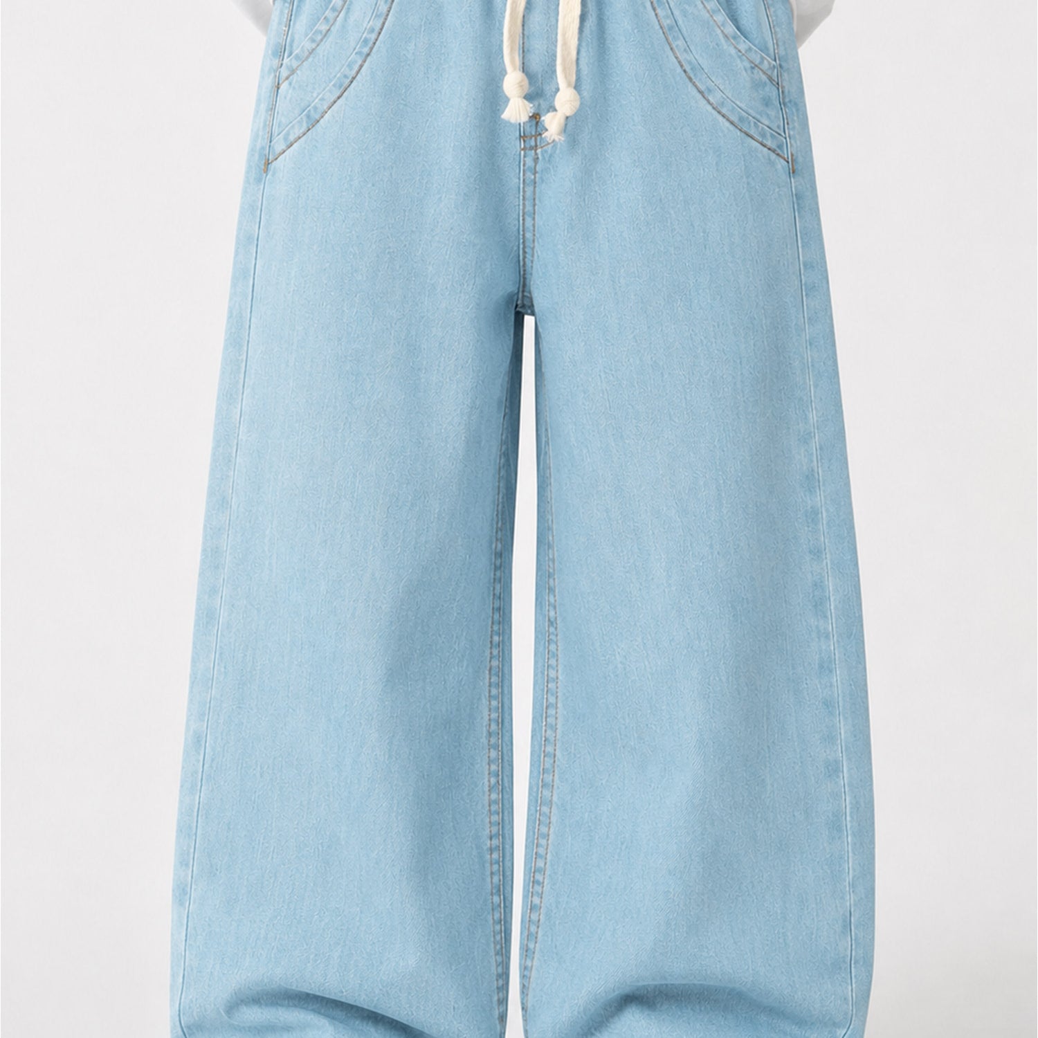 Turbo Retro-Inspired Denim Baggy Jeans For Boys