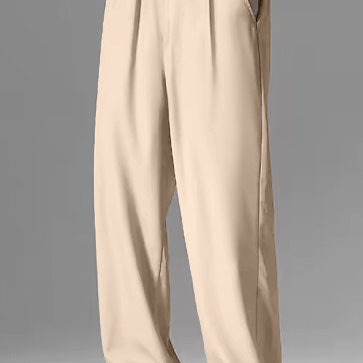 Relaxed Straight Baggy Loose Bottom Trouser in Skin