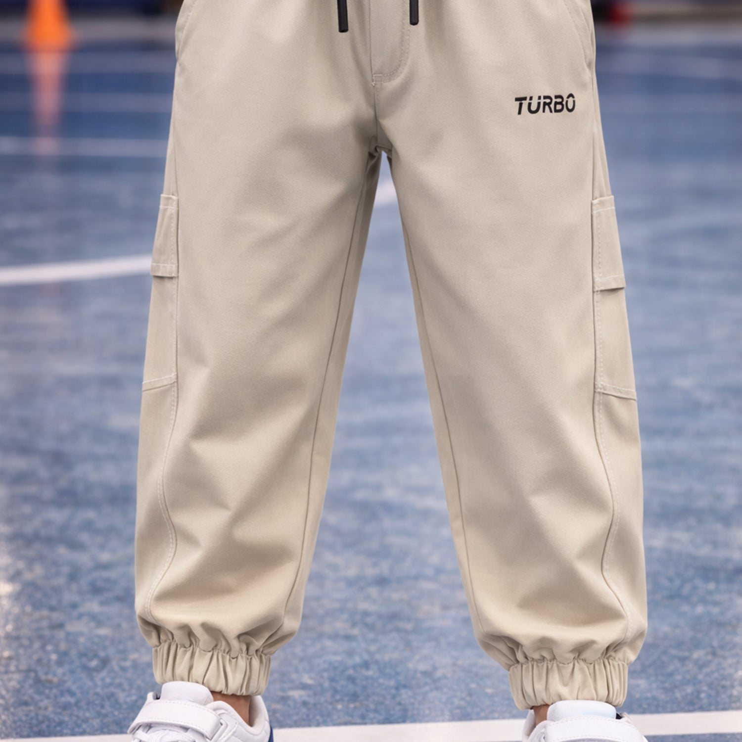 Turbo Fit Premium Micro Sportswear Kids Trousers For Boys In Skin