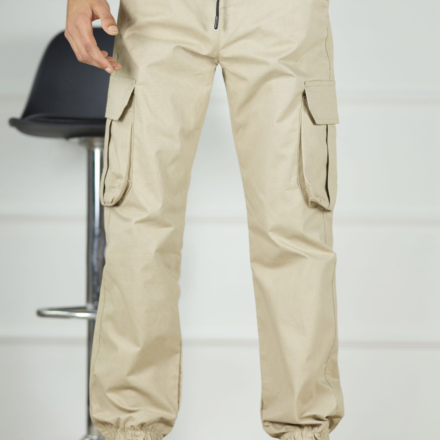 Turbo DrawString Pockets Cotton Loose Bottom Trouser