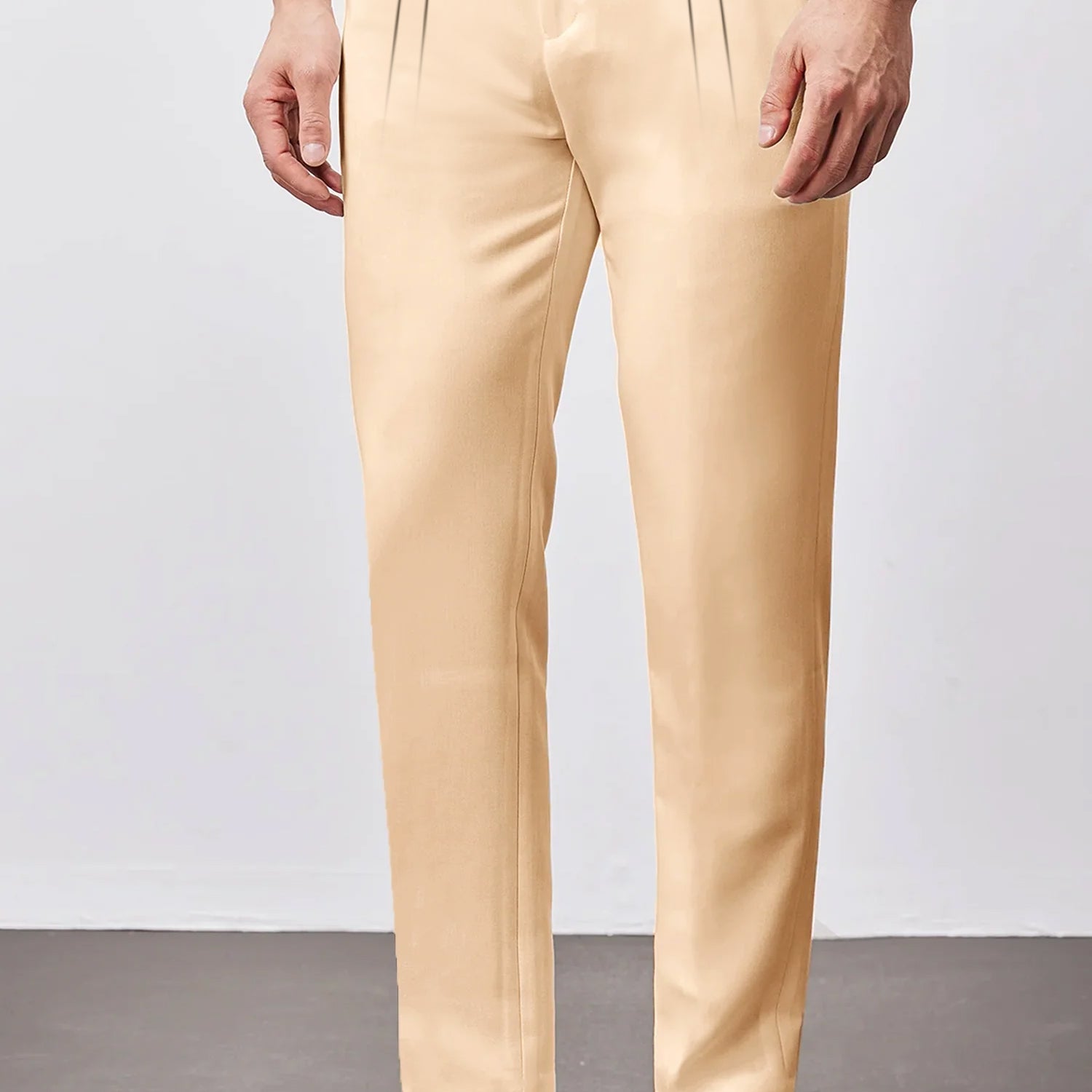 Double Plate Men's Carrot Fit Cotton Pant In Skin