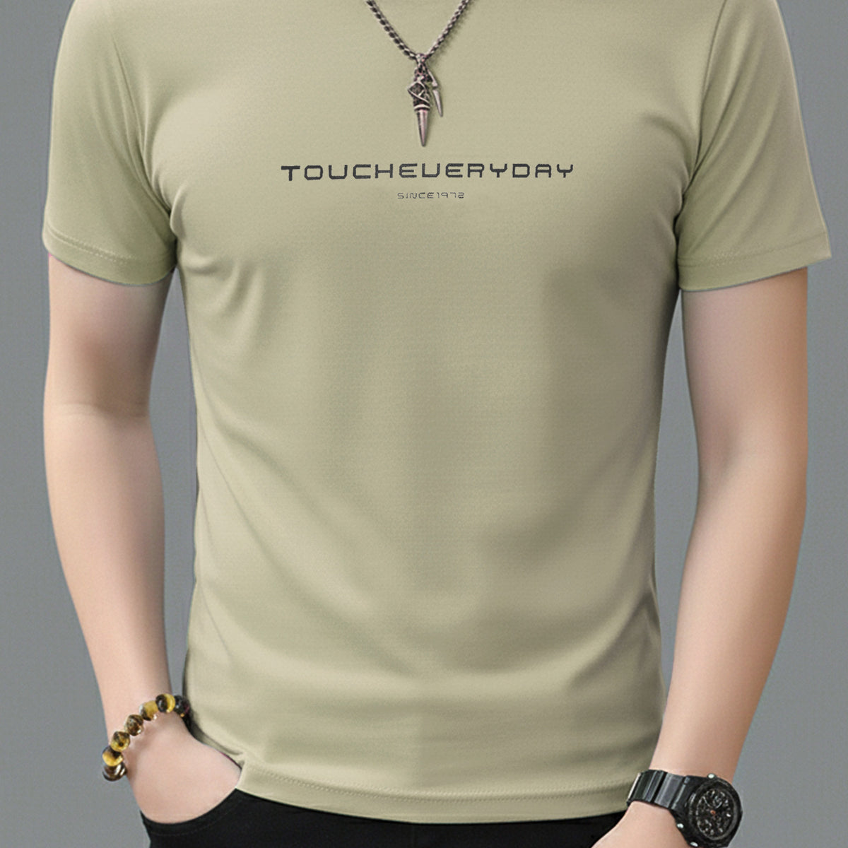 Minimal Street Wear Round Neck T-shirt