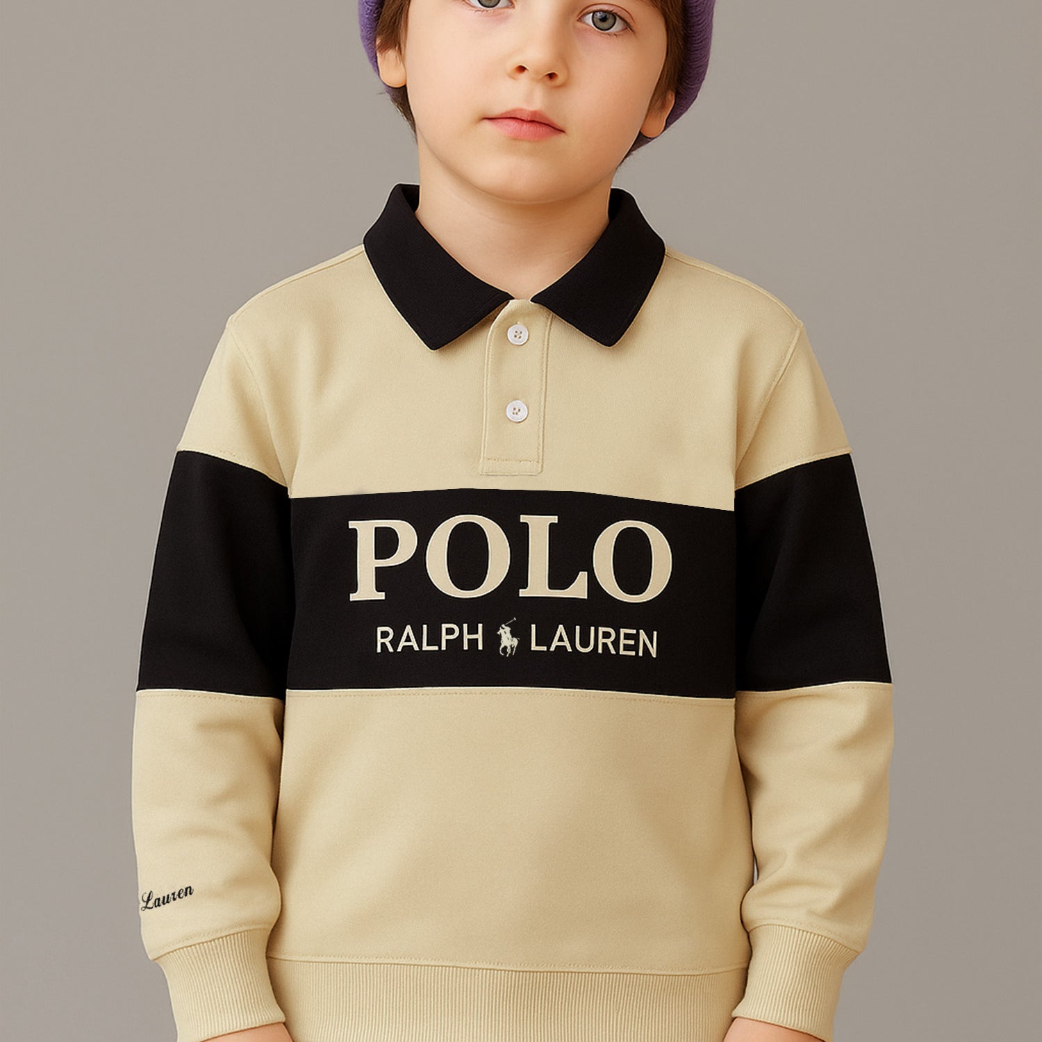 Rph Lren Classic Signature Typography Unisex Kids SweatShirt