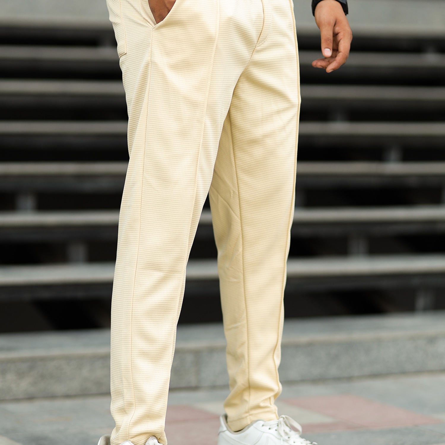 Turbo UltraSharp Waffle Front Line Trouser In Creem