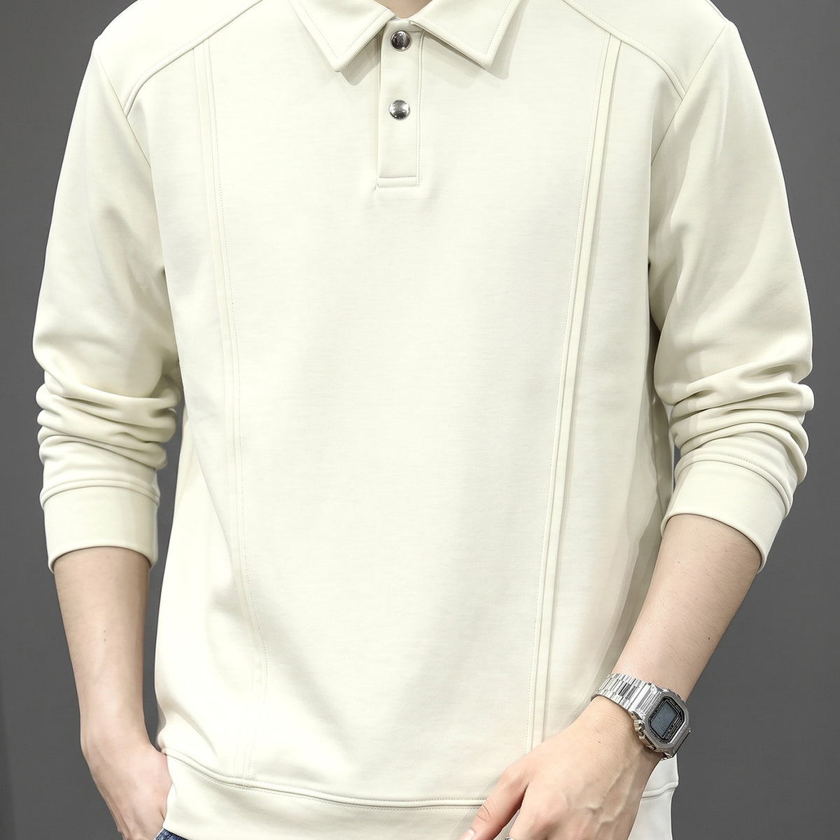 Turbo Athleisure Collared Style Imported Men's Sweatshirt